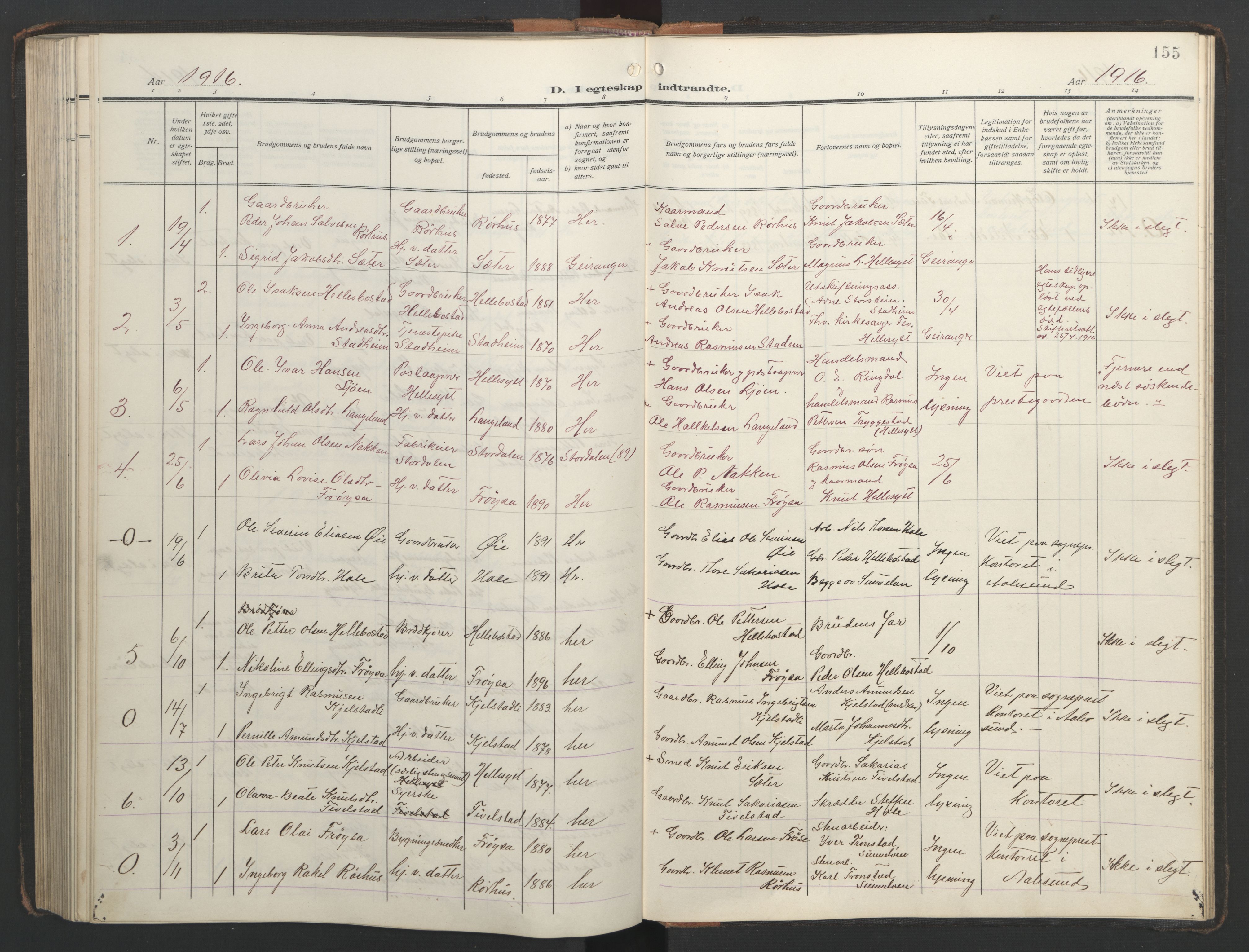 Ministerialprotokoller, klokkerbøker og fødselsregistre - Møre og Romsdal, AV/SAT-A-1454/517/L0232: Klokkerbok nr. 517C05, 1910-1946, s. 155