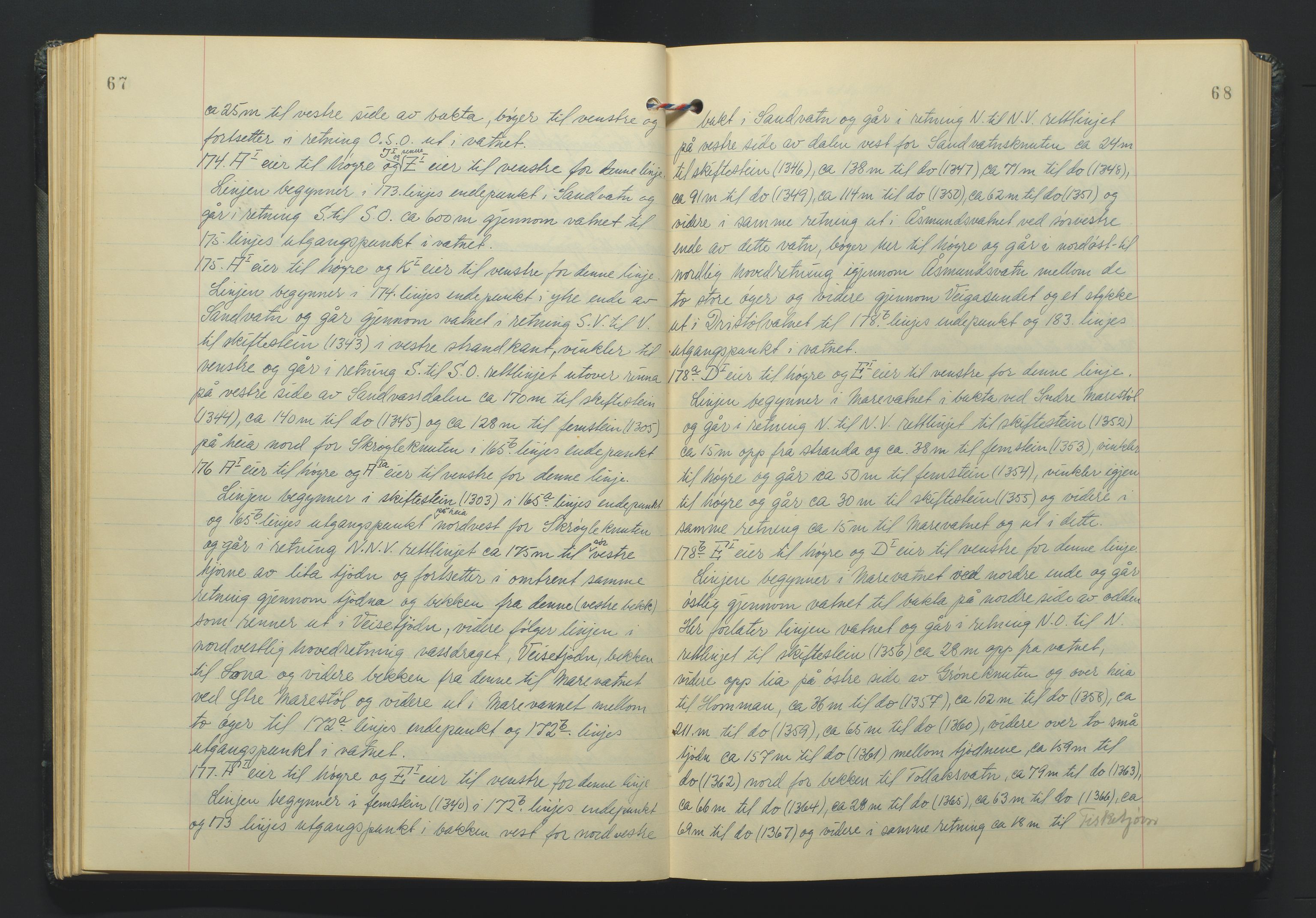 Lista jordskifterett, AV/SAK-1541-0005/F/Fa/L0003: Jordskifterettsbok Flekkefjord domssokn, med gårdsregister nr 9, 1956-1963, s. 67-68