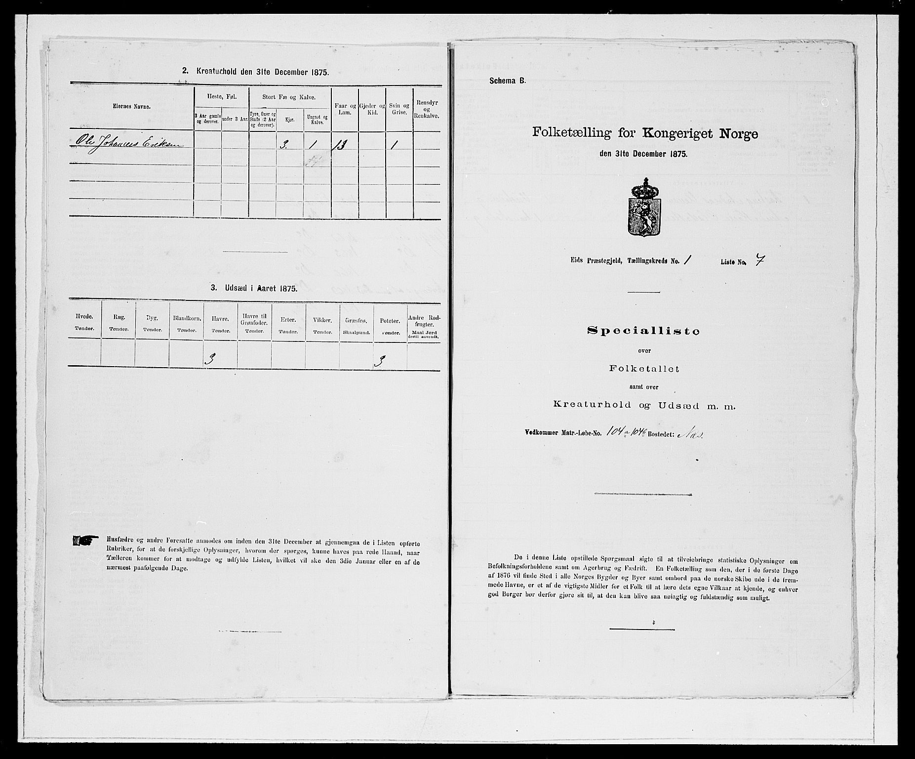 SAB, Folketelling 1875 for 1443P Eid prestegjeld, 1875, s. 37