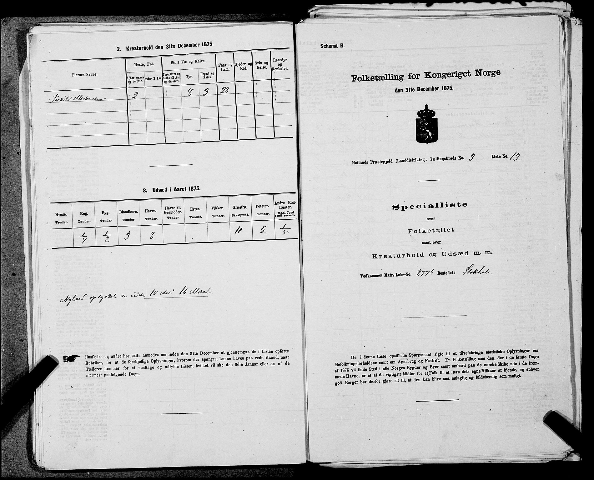 SAST, Folketelling 1875 for 1123L Høyland prestegjeld, Høyland sokn, 1875, s. 462