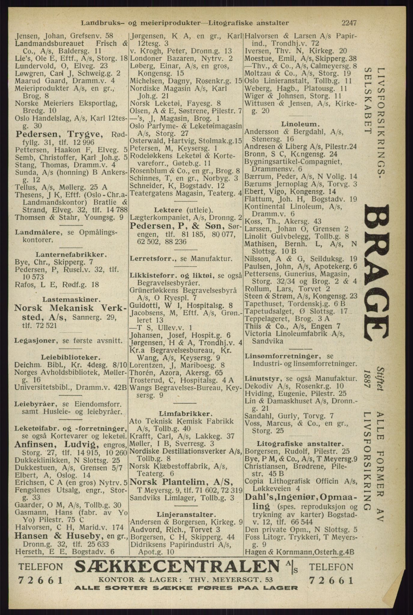Kristiania/Oslo adressebok, PUBL/-, 1933, s. 2247
