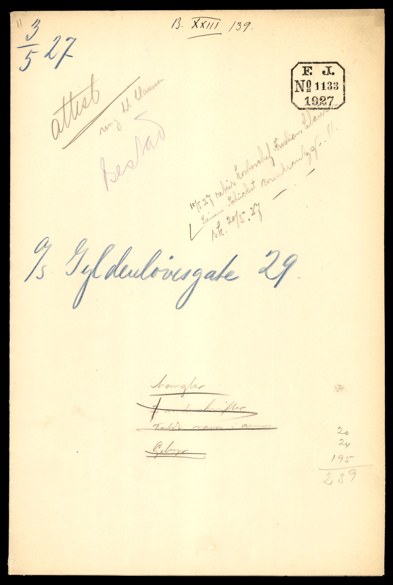 Oslo byfogd, Handelsregisteret, SAT/A-10867/G/Gc/Gca/L0296: Ikke konverterte foretak, Gyldenløves-Haakon H, 1890-1990, s. 1