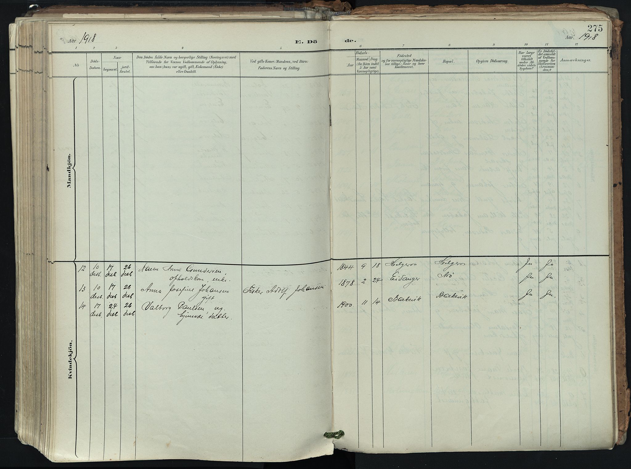 Brunlanes kirkebøker, AV/SAKO-A-342/F/Fb/L0003: Ministerialbok nr. II 3, 1900-1922, s. 275