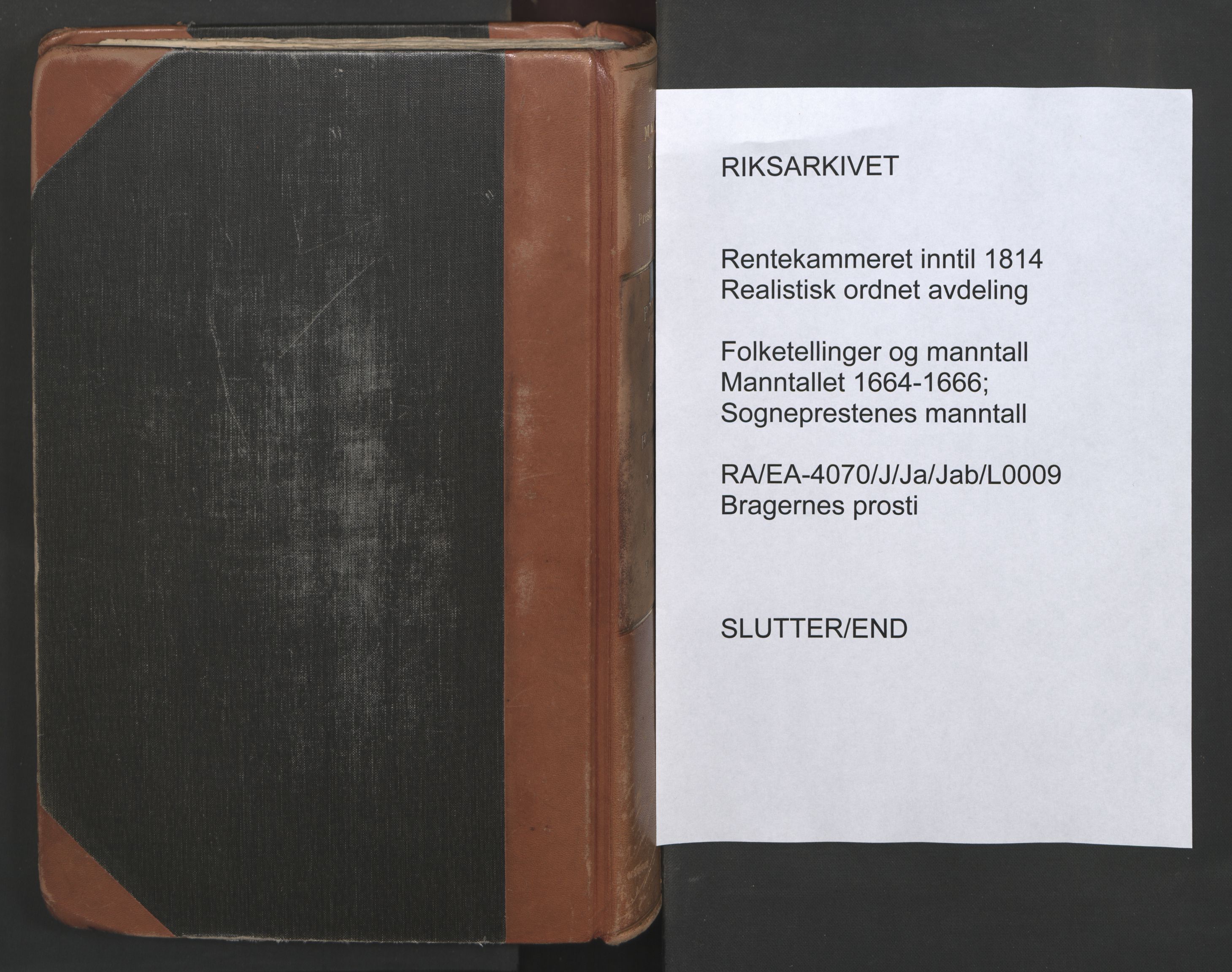 RA, Sogneprestenes manntall 1664-1666, nr. 9: Bragernes prosti, 1664-1666