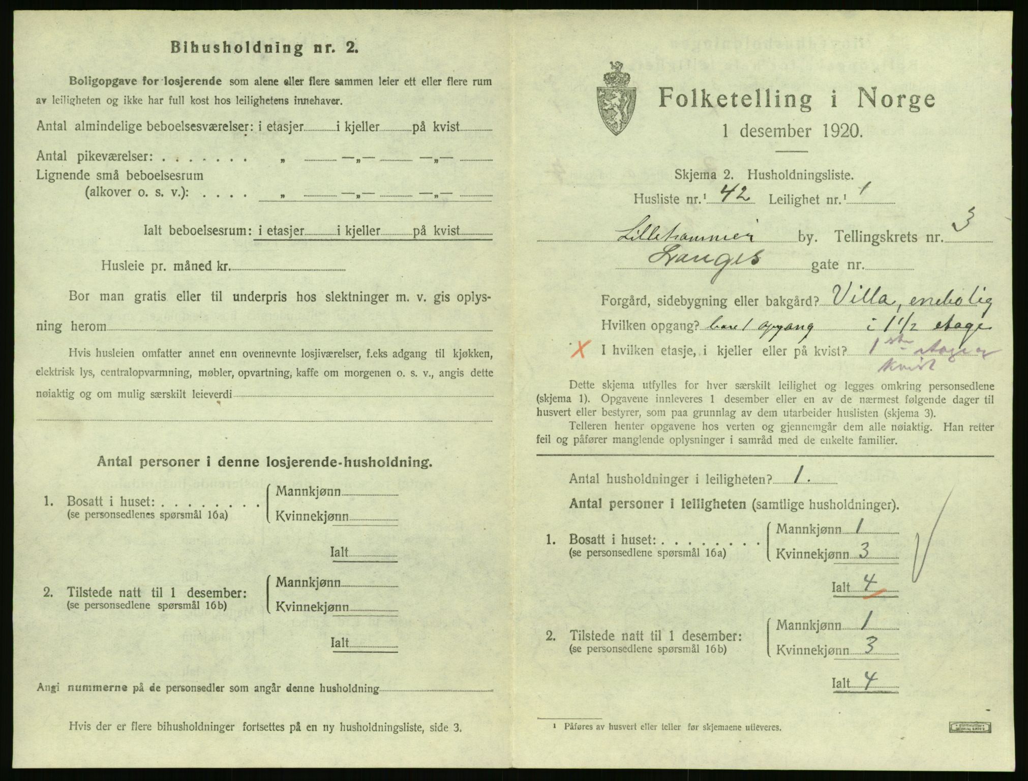 SAH, Folketelling 1920 for 0501 Lillehammer kjøpstad, 1920, s. 1892