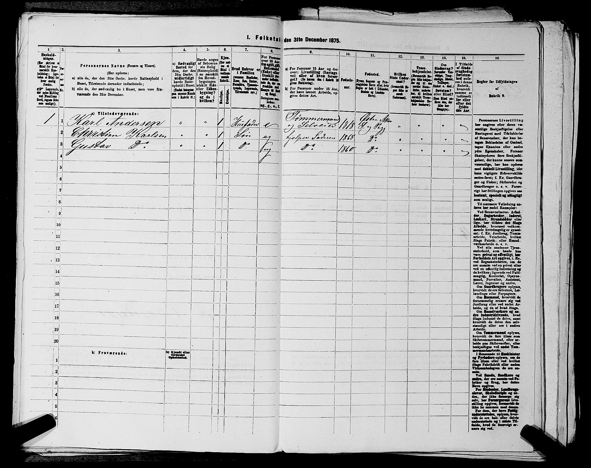 RA, Folketelling 1875 for 0218bP Østre Aker prestegjeld, 1875, s. 1311