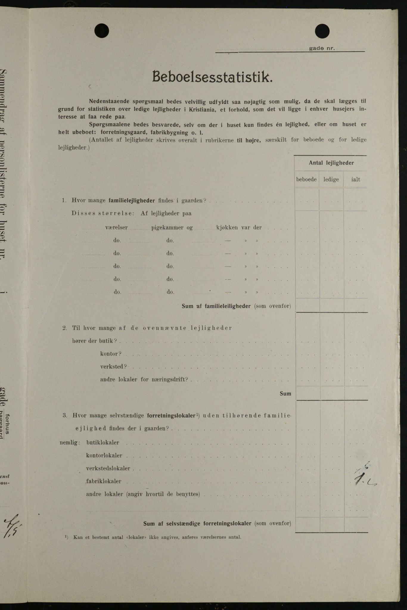 OBA, Kommunal folketelling 1.2.1908 for Kristiania kjøpstad, 1908, s. 51799