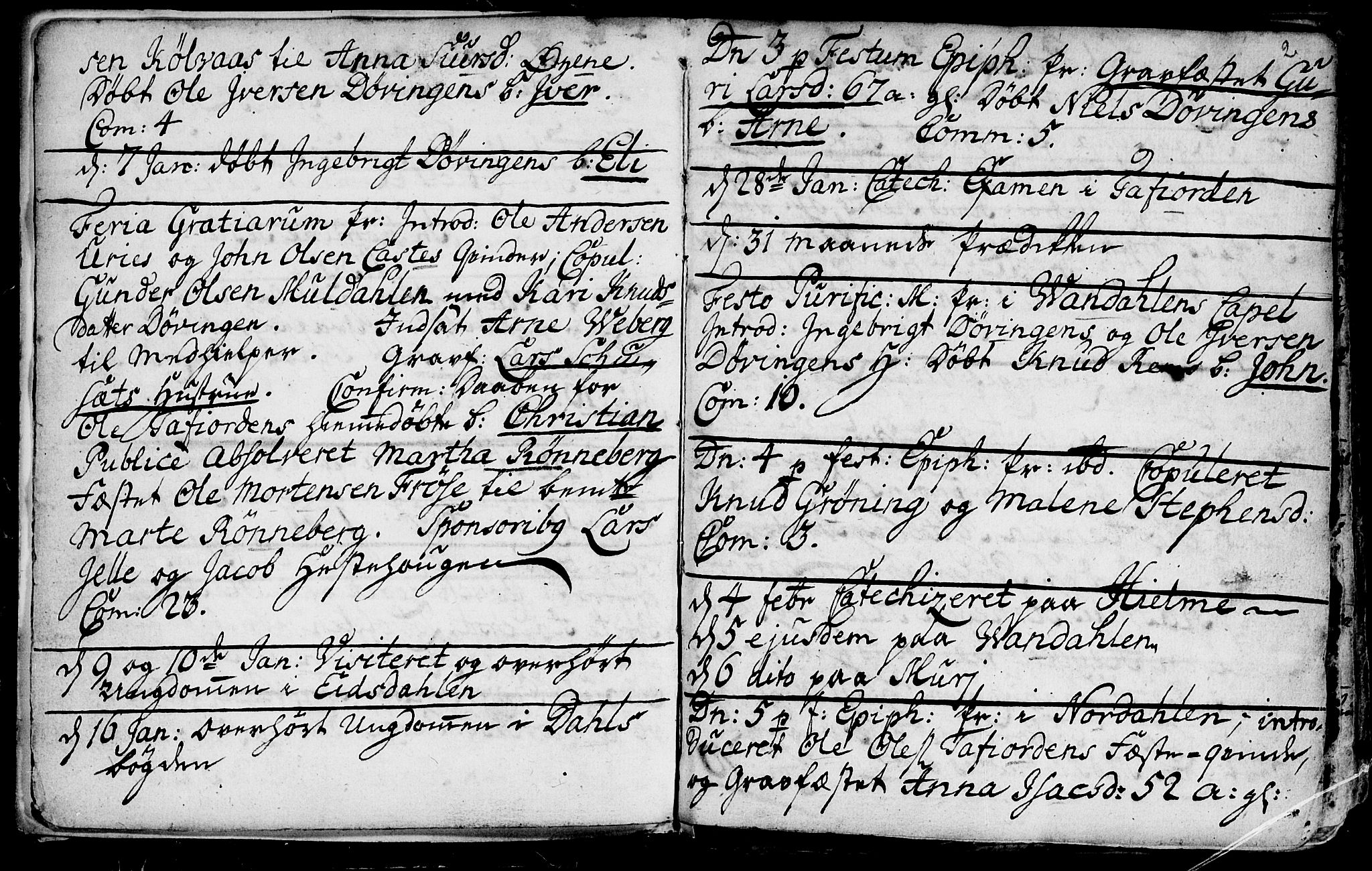 Ministerialprotokoller, klokkerbøker og fødselsregistre - Møre og Romsdal, AV/SAT-A-1454/519/L0240: Ministerialbok nr. 519A01 /1, 1736-1760, s. 2