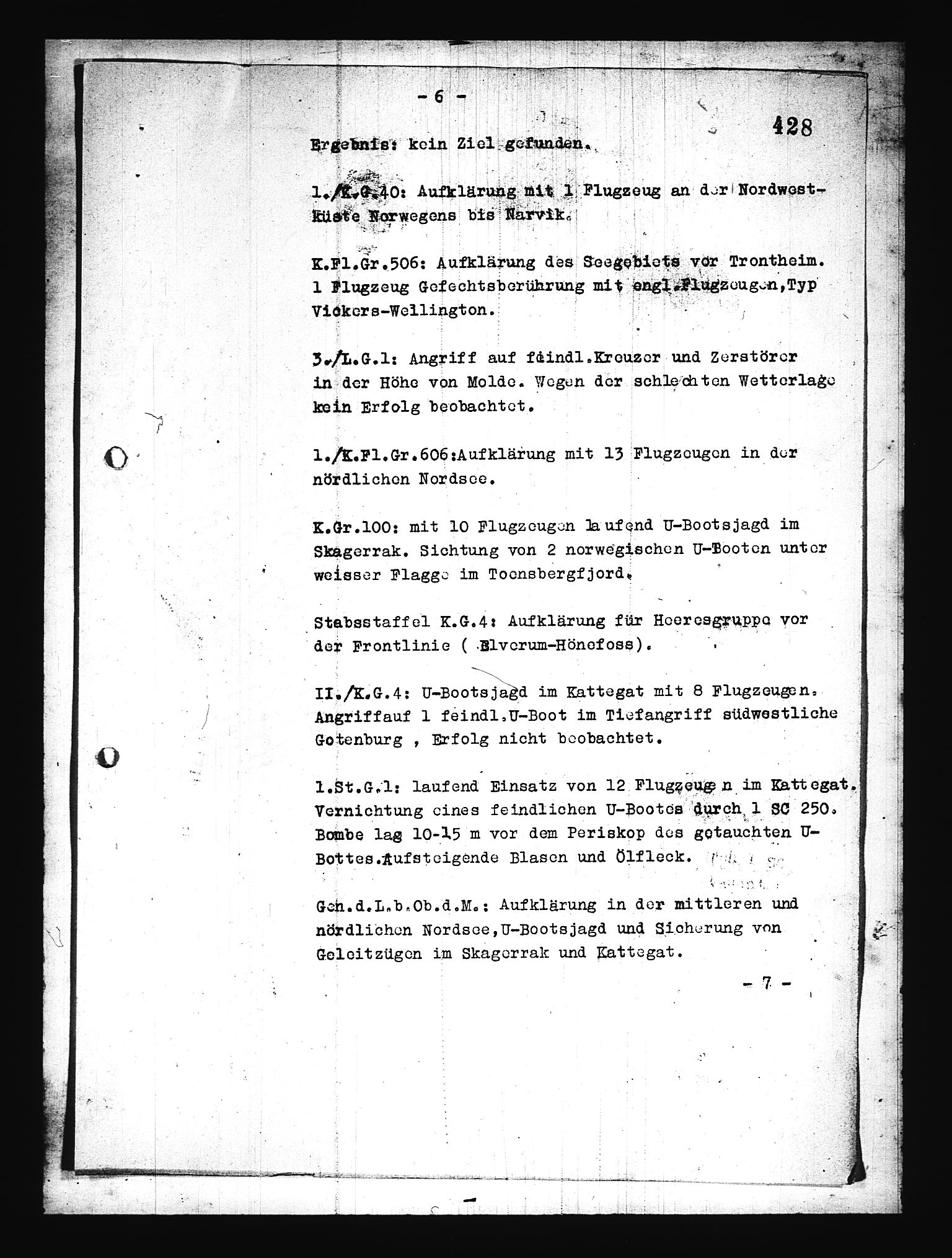 Documents Section, AV/RA-RAFA-2200/V/L0076: Amerikansk mikrofilm "Captured German Documents".
Box No. 715.  FKA jnr. 619/1954., 1940, s. 196