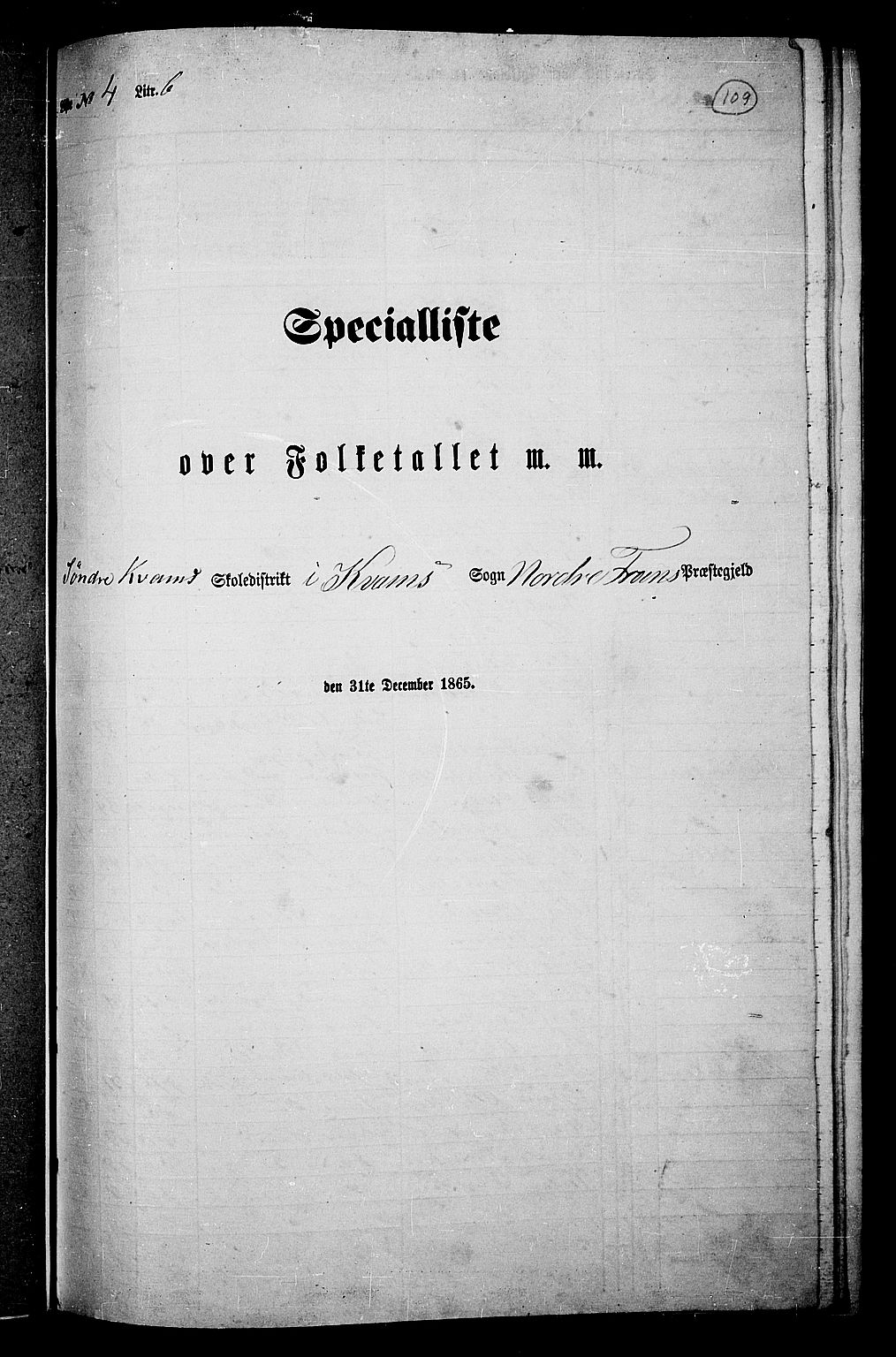 RA, Folketelling 1865 for 0518P Nord-Fron prestegjeld, 1865, s. 102