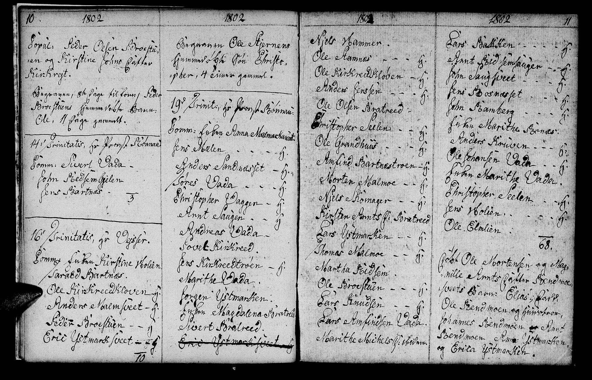 Ministerialprotokoller, klokkerbøker og fødselsregistre - Nord-Trøndelag, SAT/A-1458/745/L0432: Klokkerbok nr. 745C01, 1802-1814, s. 10-11