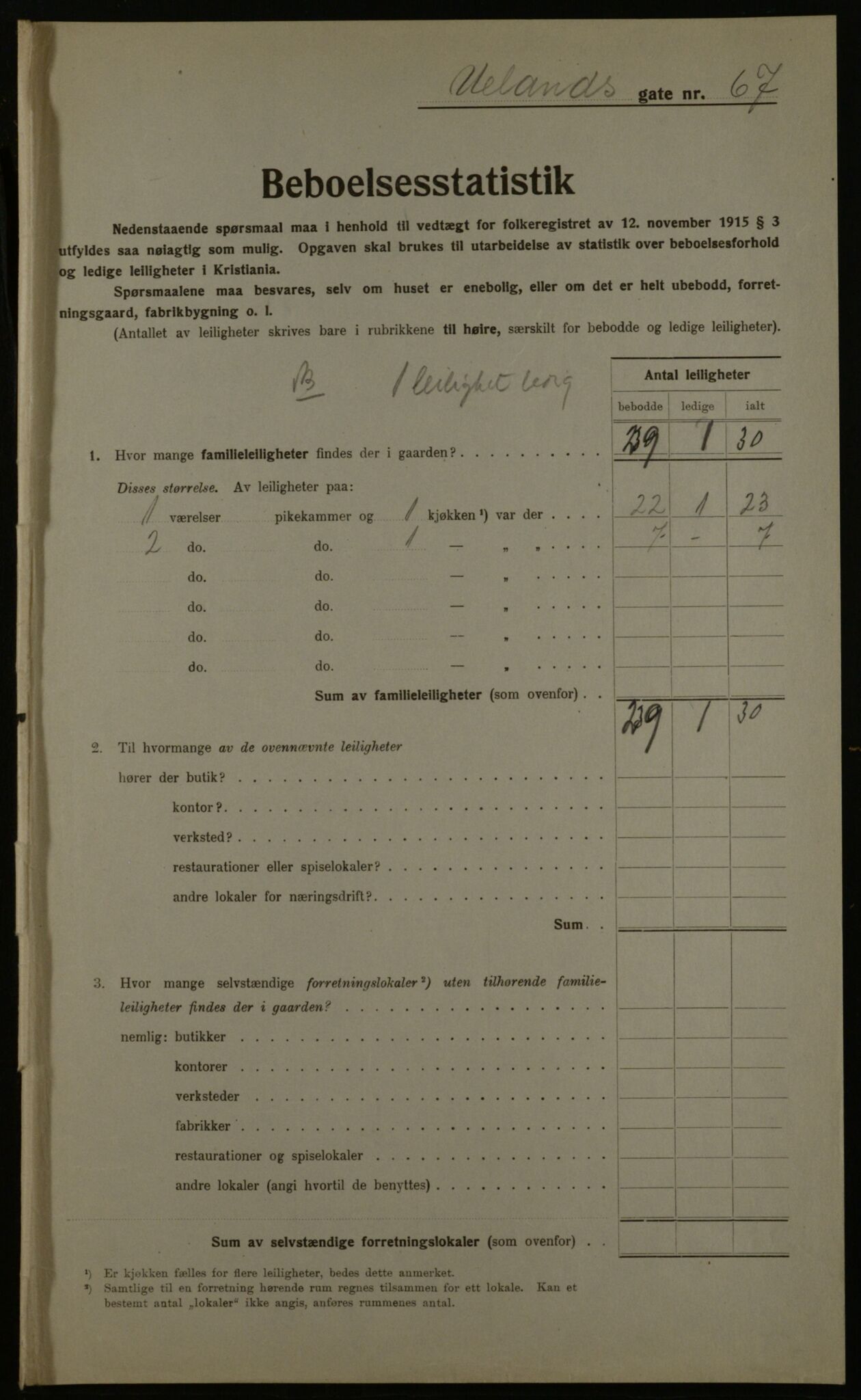 OBA, Kommunal folketelling 1.12.1923 for Kristiania, 1923, s. 131199