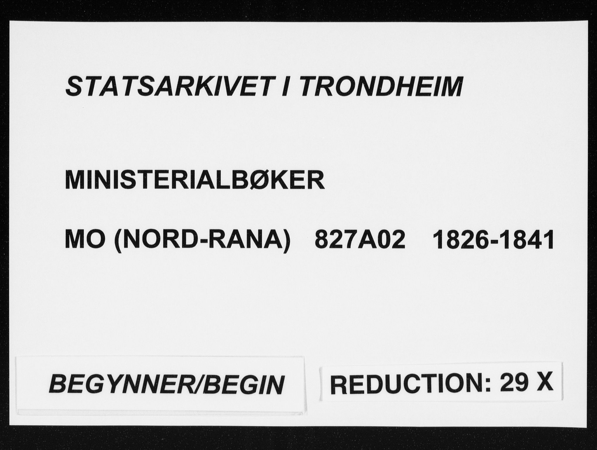 Ministerialprotokoller, klokkerbøker og fødselsregistre - Nordland, SAT/A-1459/827/L0390: Ministerialbok nr. 827A02, 1826-1841