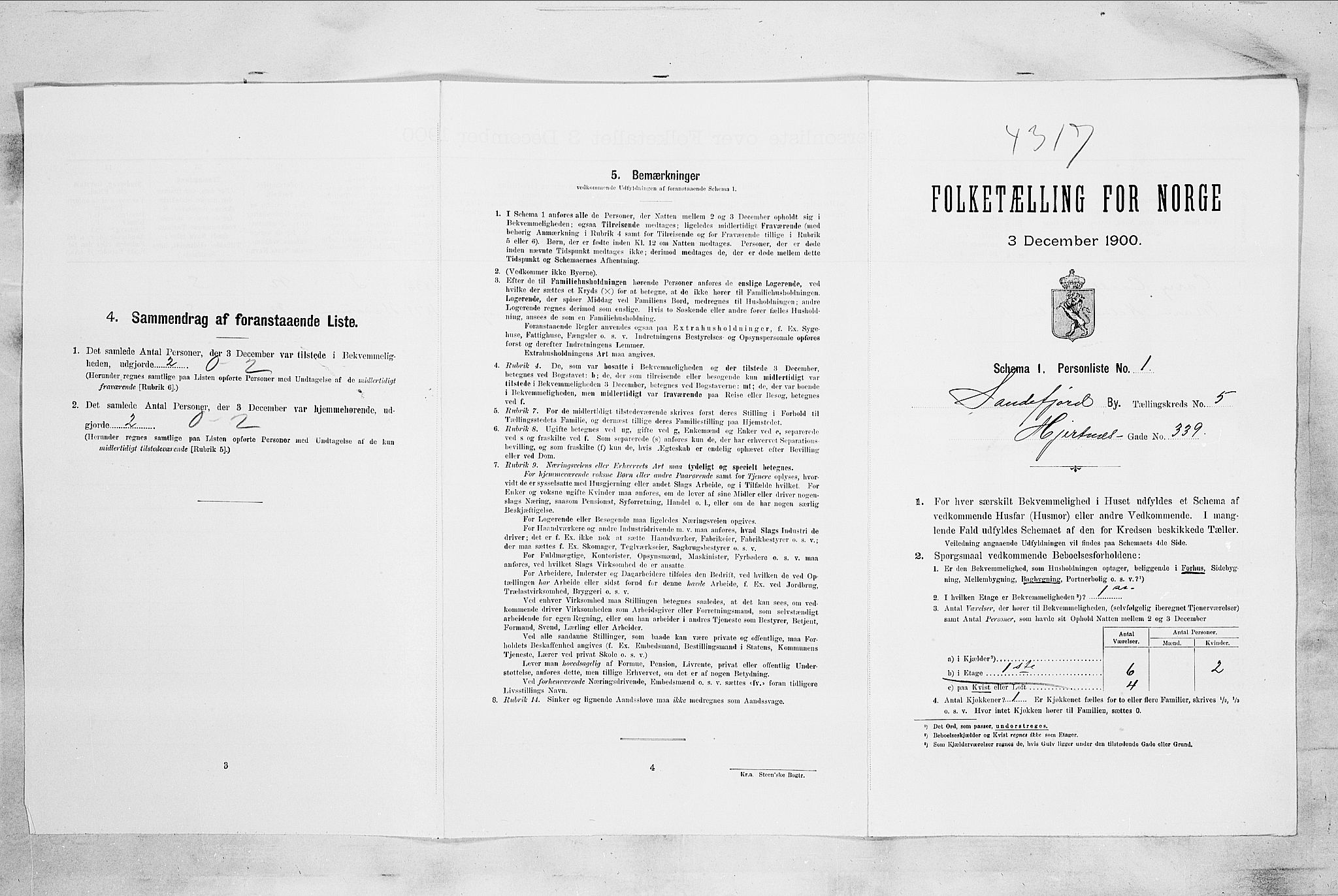 RA, Folketelling 1900 for 0706 Sandefjord kjøpstad, 1900, s. 1386