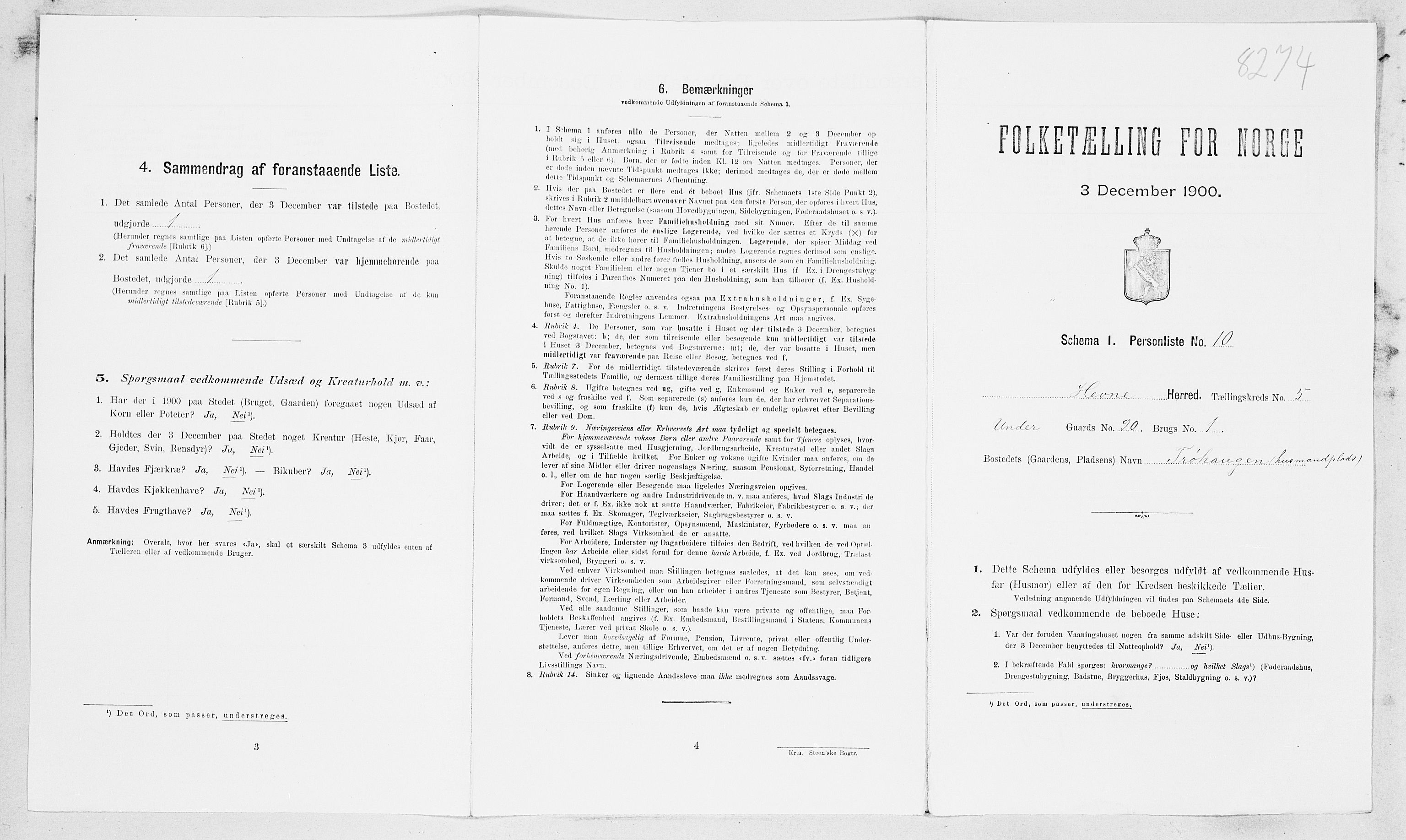 SAT, Folketelling 1900 for 1612 Hemne herred, 1900, s. 509