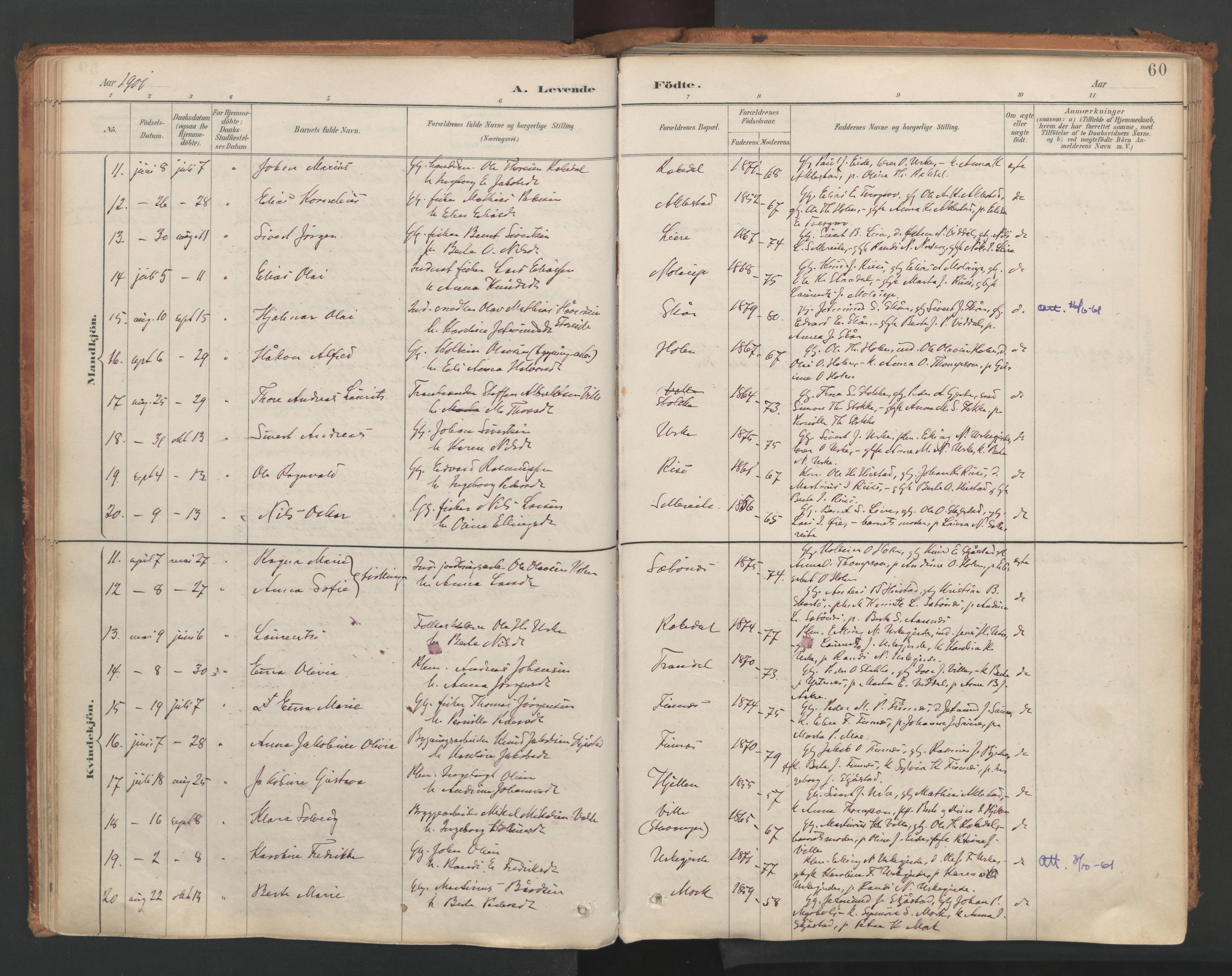 Ministerialprotokoller, klokkerbøker og fødselsregistre - Møre og Romsdal, AV/SAT-A-1454/515/L0211: Ministerialbok nr. 515A07, 1886-1910, s. 60
