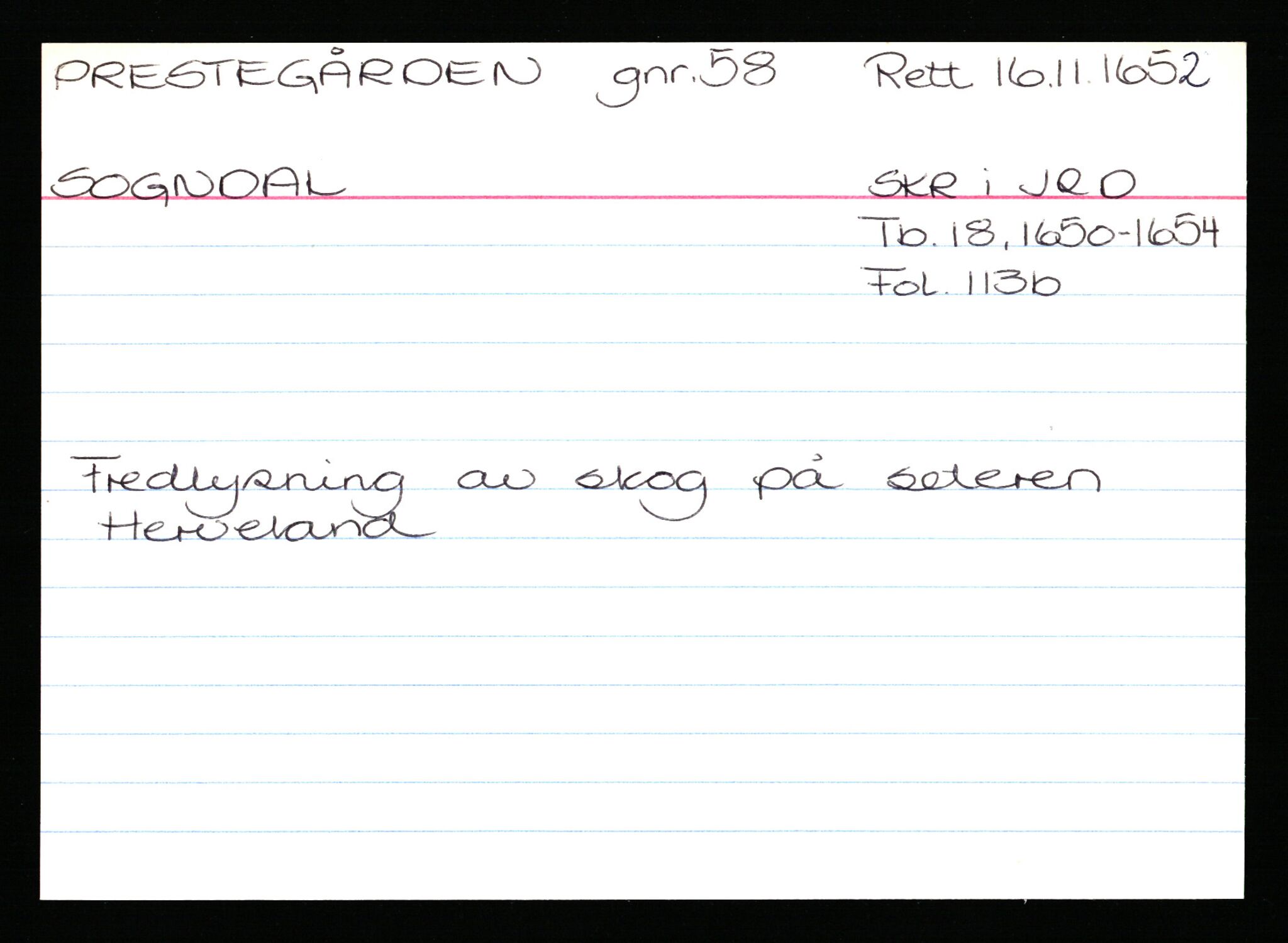 Statsarkivet i Stavanger, AV/SAST-A-101971/03/Y/Ym/L0045: Åstedskort sortert etter gårdsnavn: Prestegården - Rapstad, 1600-1950, s. 147
