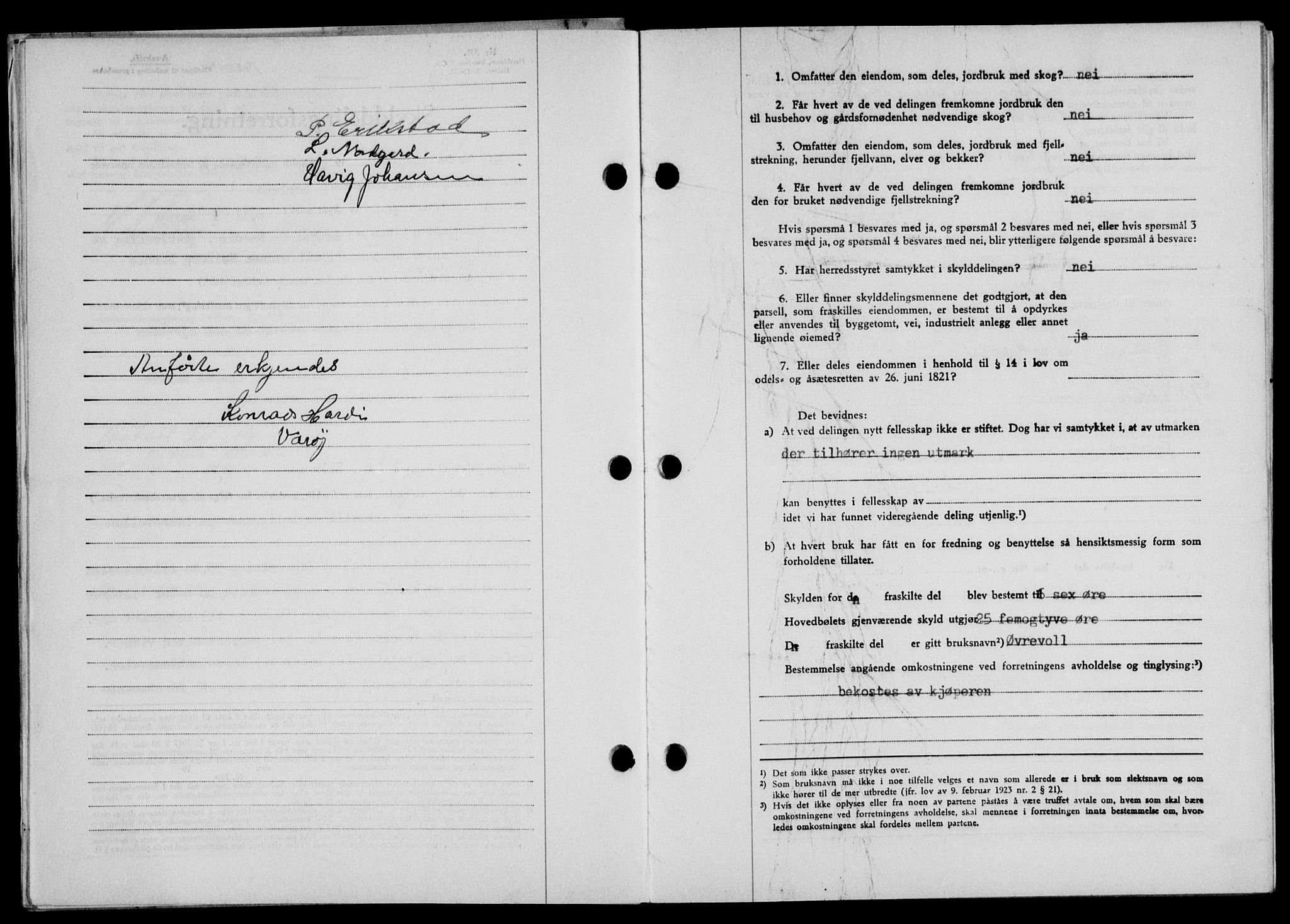Lofoten sorenskriveri, SAT/A-0017/1/2/2C/L0009a: Pantebok nr. 9a, 1941-1942, Dagboknr: 1952/1941