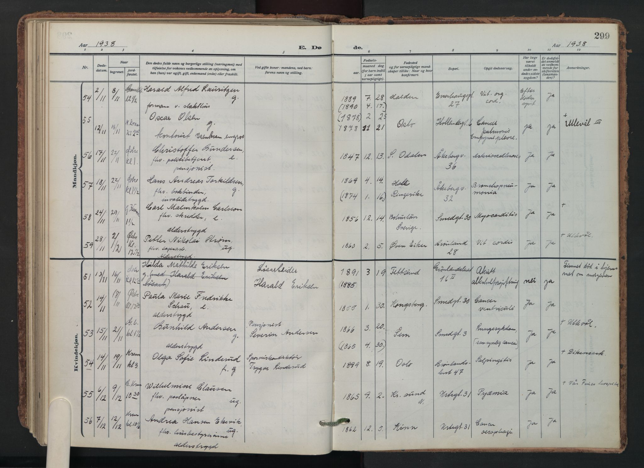 Grønland prestekontor Kirkebøker, AV/SAO-A-10848/F/Fa/L0019: Ministerialbok nr. 19, 1918-1938, s. 299