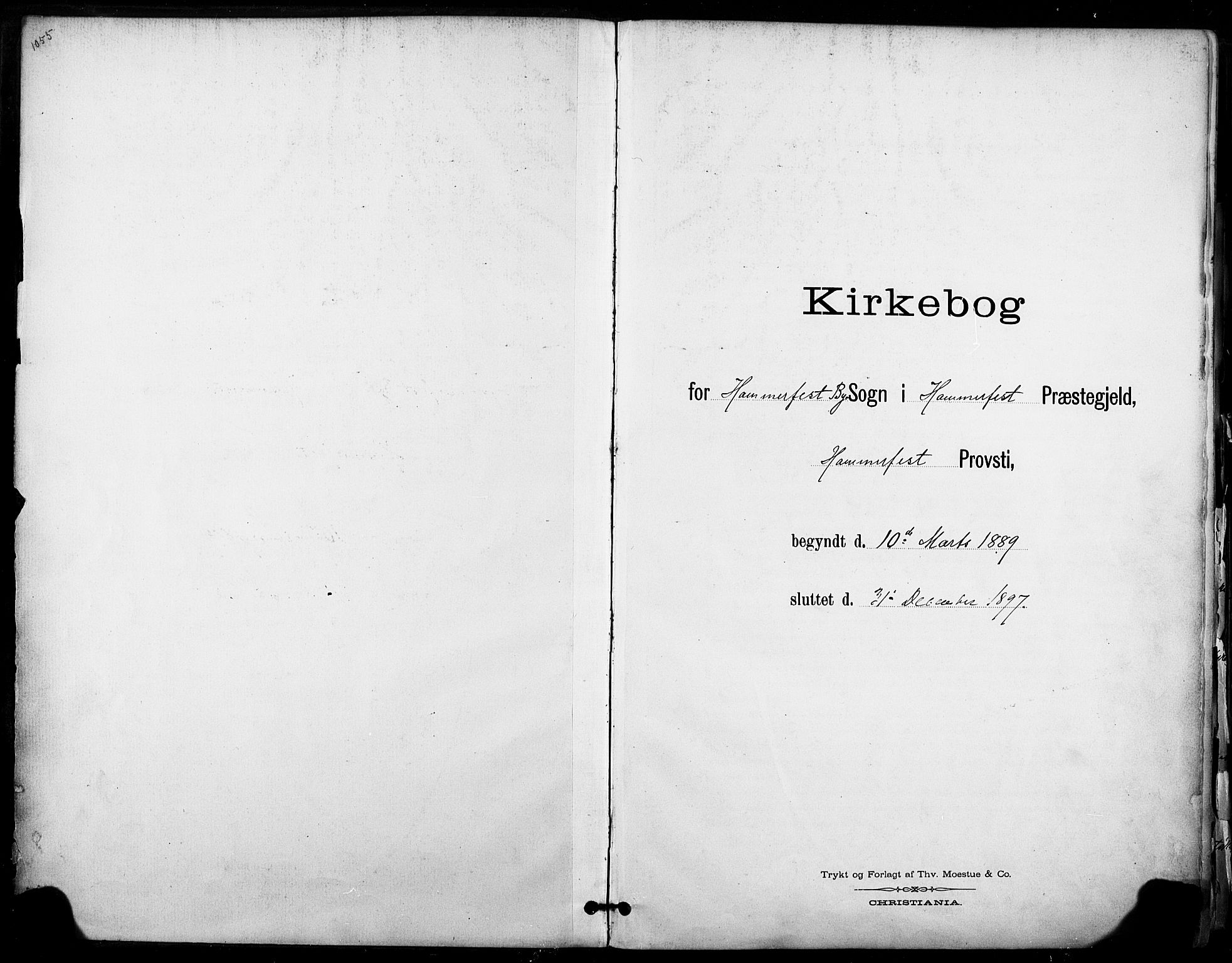 Hammerfest sokneprestkontor, AV/SATØ-S-1347/H/Ha/L0009.kirke: Ministerialbok nr. 9, 1889-1897