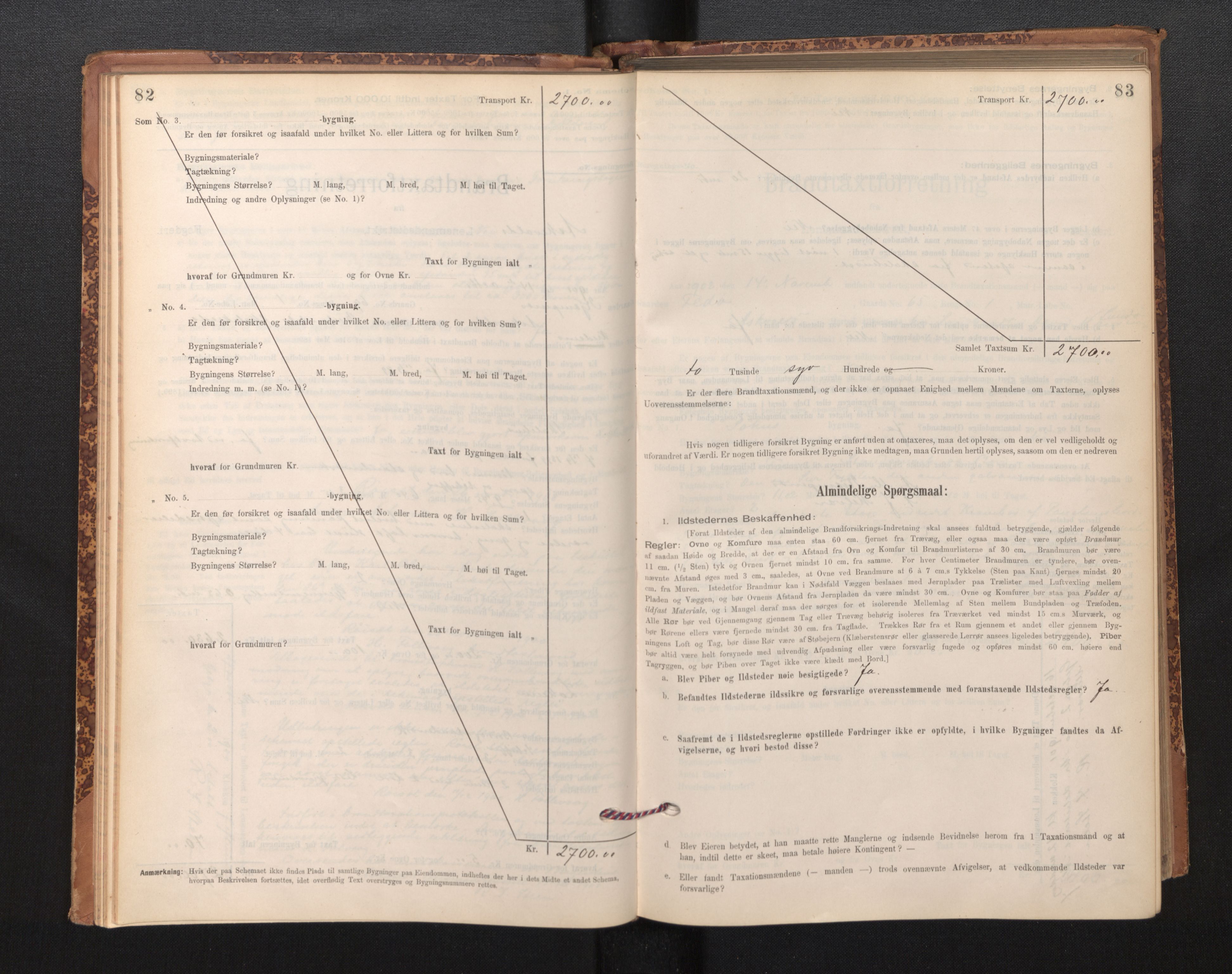 Lensmannen i Askvoll, SAB/A-26301/0012/L0004: Branntakstprotokoll, skjematakst og liste over branntakstmenn, 1895-1932, s. 82-83