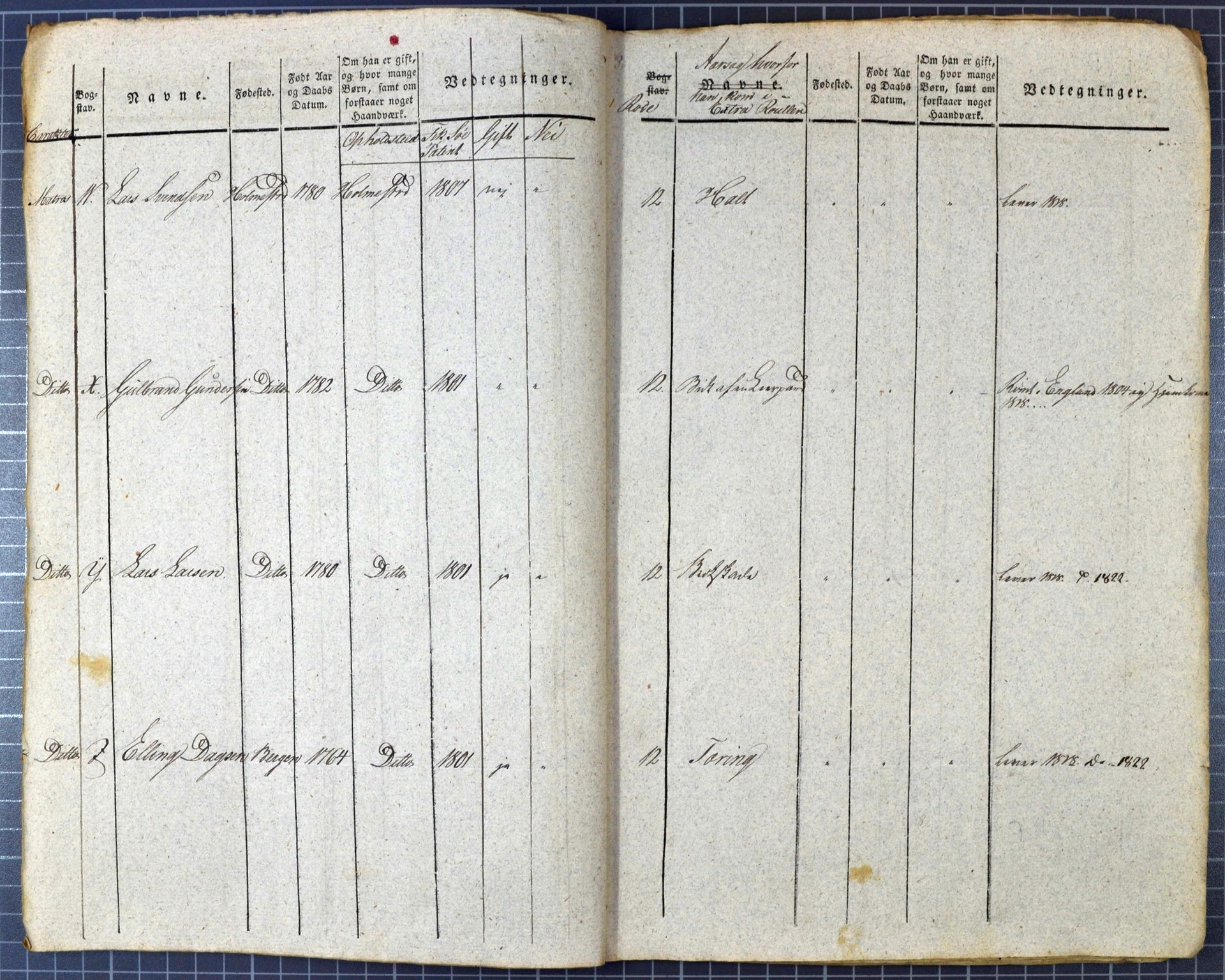 Jarlsberg grevskap, AV/SAKO-A-1055/J/Jb/L0001/0008: Ruller / Ekstrarulle for Holmestrand, 1818, s. 7