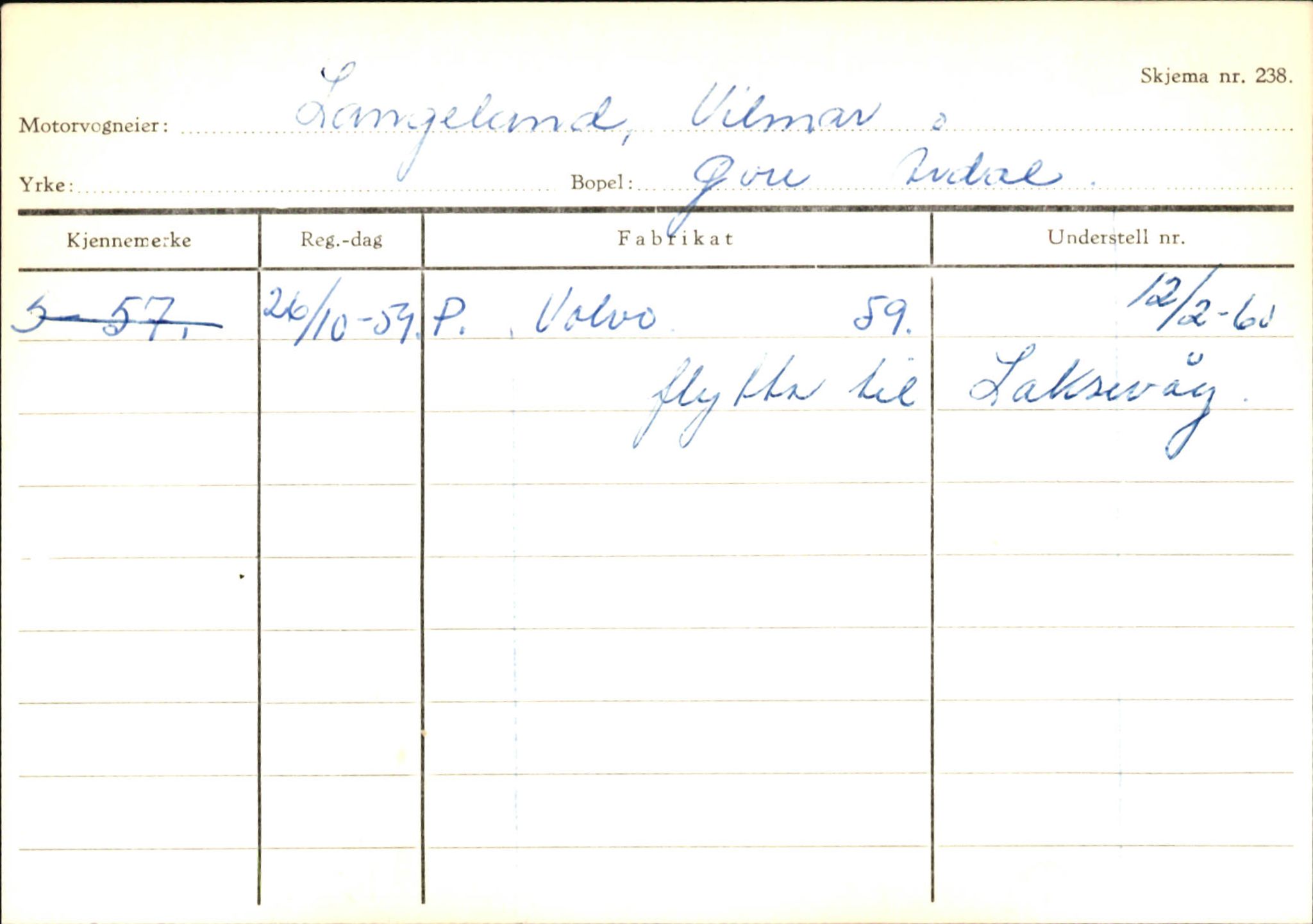 Statens vegvesen, Sogn og Fjordane vegkontor, AV/SAB-A-5301/4/F/L0145: Registerkort Vågsøy S-Å. Årdal I-P, 1945-1975, s. 1339