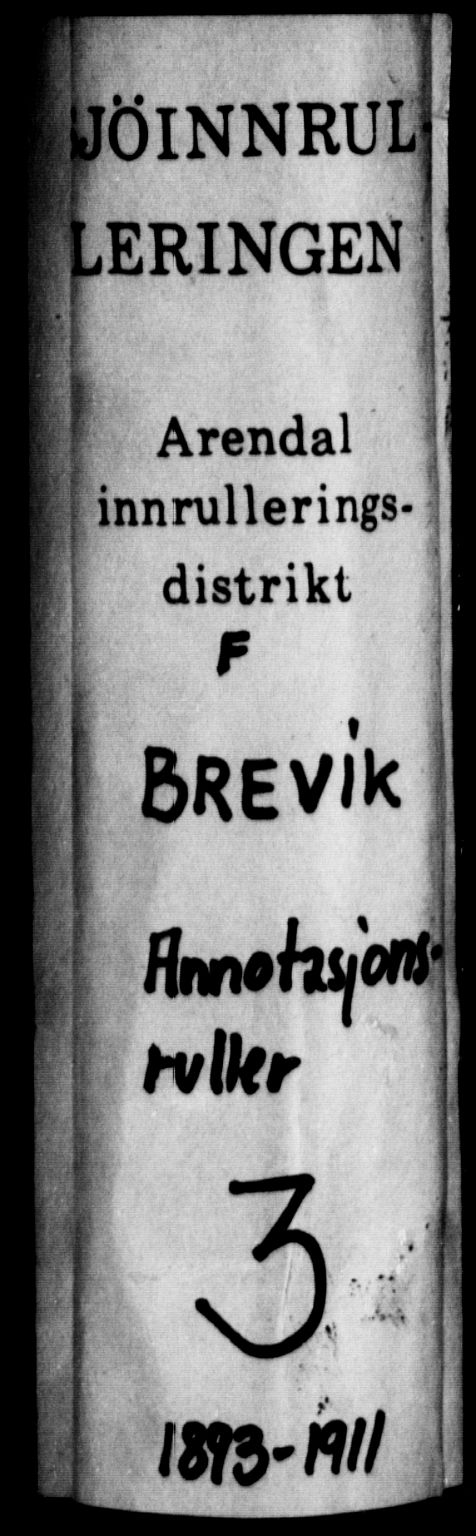 Brevik innrulleringskontor, SAKO/A-833/F/Fa/L0003: Annotasjonsrulle, 1893-1911, s. 1