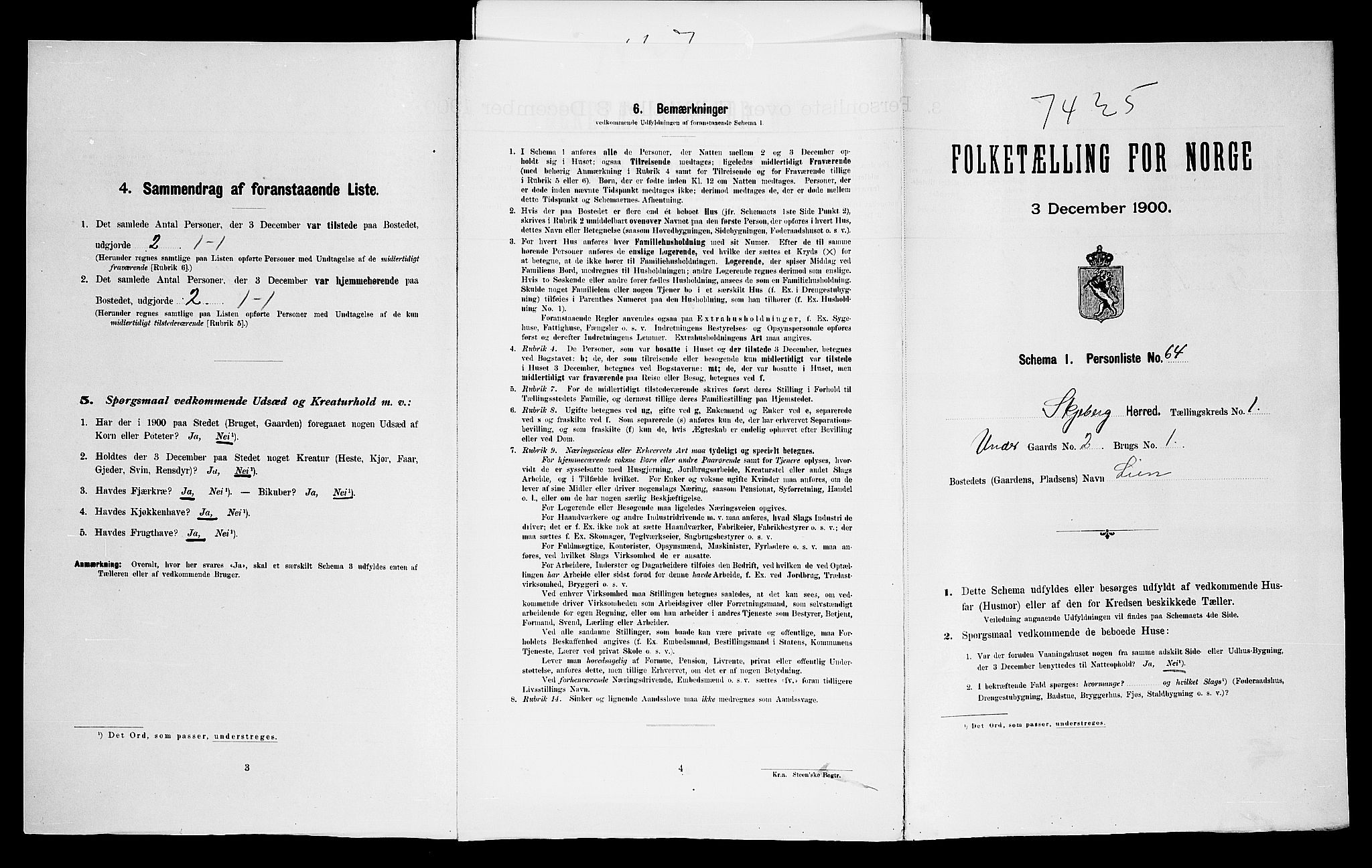 SAO, Folketelling 1900 for 0115 Skjeberg herred, 1900, s. 728
