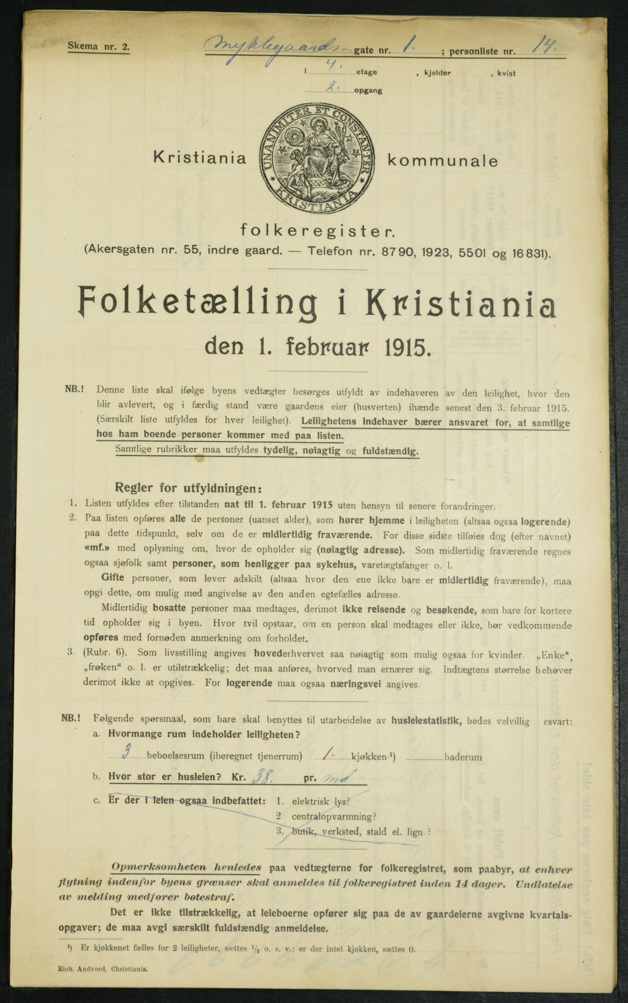 OBA, Kommunal folketelling 1.2.1915 for Kristiania, 1915, s. 67623