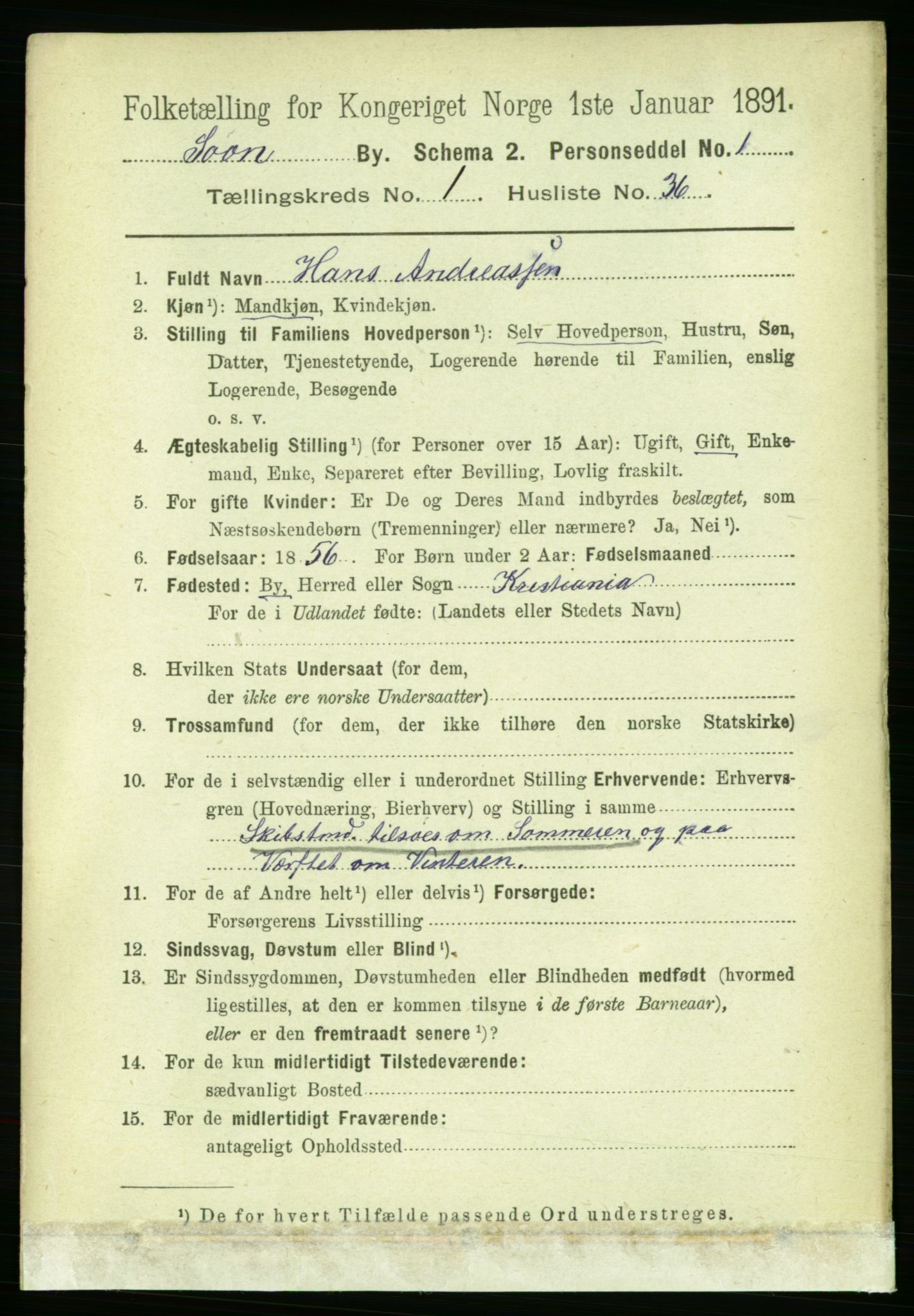 RA, Folketelling 1891 for 0201 Son ladested, 1891, s. 342