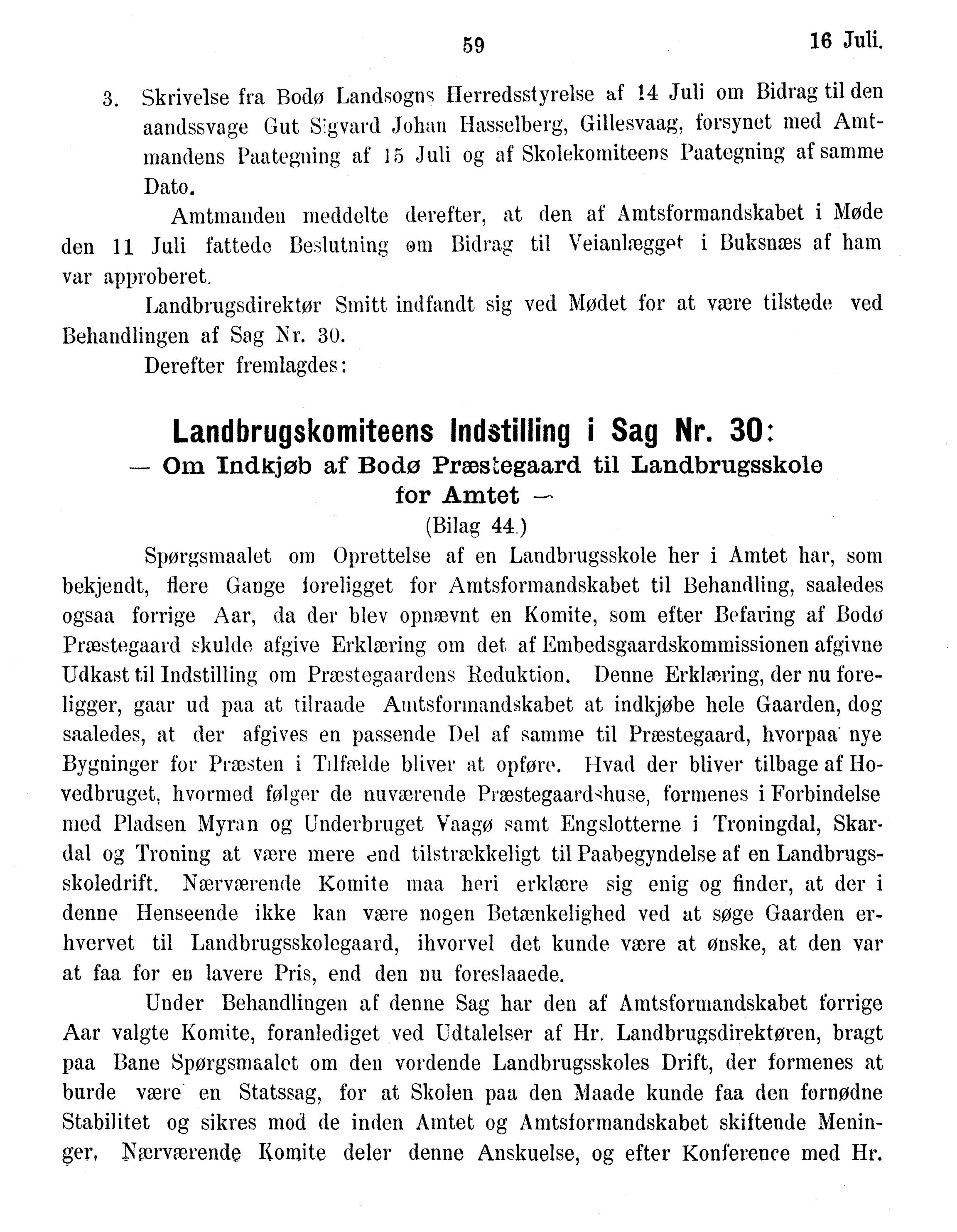 Nordland Fylkeskommune. Fylkestinget, AIN/NFK-17/176/A/Ac/L0015: Fylkestingsforhandlinger 1886-1890, 1886-1890