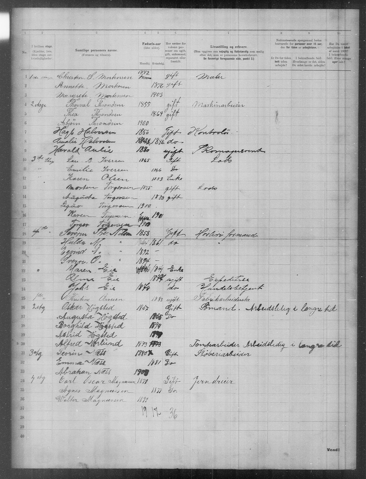OBA, Kommunal folketelling 31.12.1903 for Kristiania kjøpstad, 1903, s. 9432