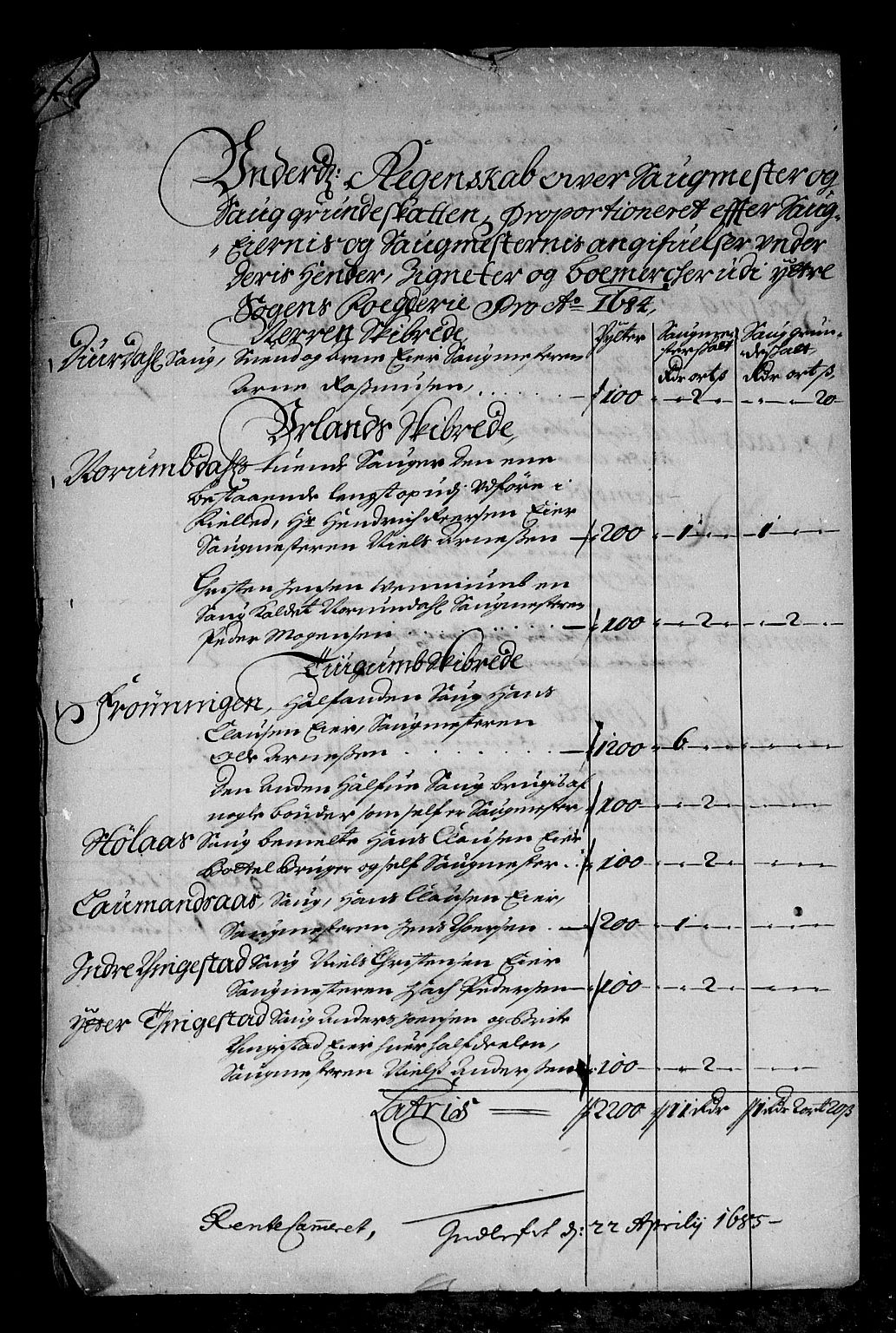 Rentekammeret inntil 1814, Reviderte regnskaper, Stiftamtstueregnskaper, Bergen stiftamt, AV/RA-EA-6043/R/Rc/L0075: Bergen stiftamt, 1682-1684