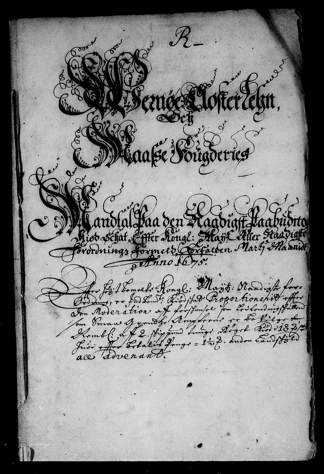 Rentekammeret inntil 1814, Reviderte regnskaper, Stiftamtstueregnskaper, Landkommissariatet på Akershus og Akershus stiftamt, AV/RA-EA-5869/R/Rb/L0111: Akershus stiftamt, 1675