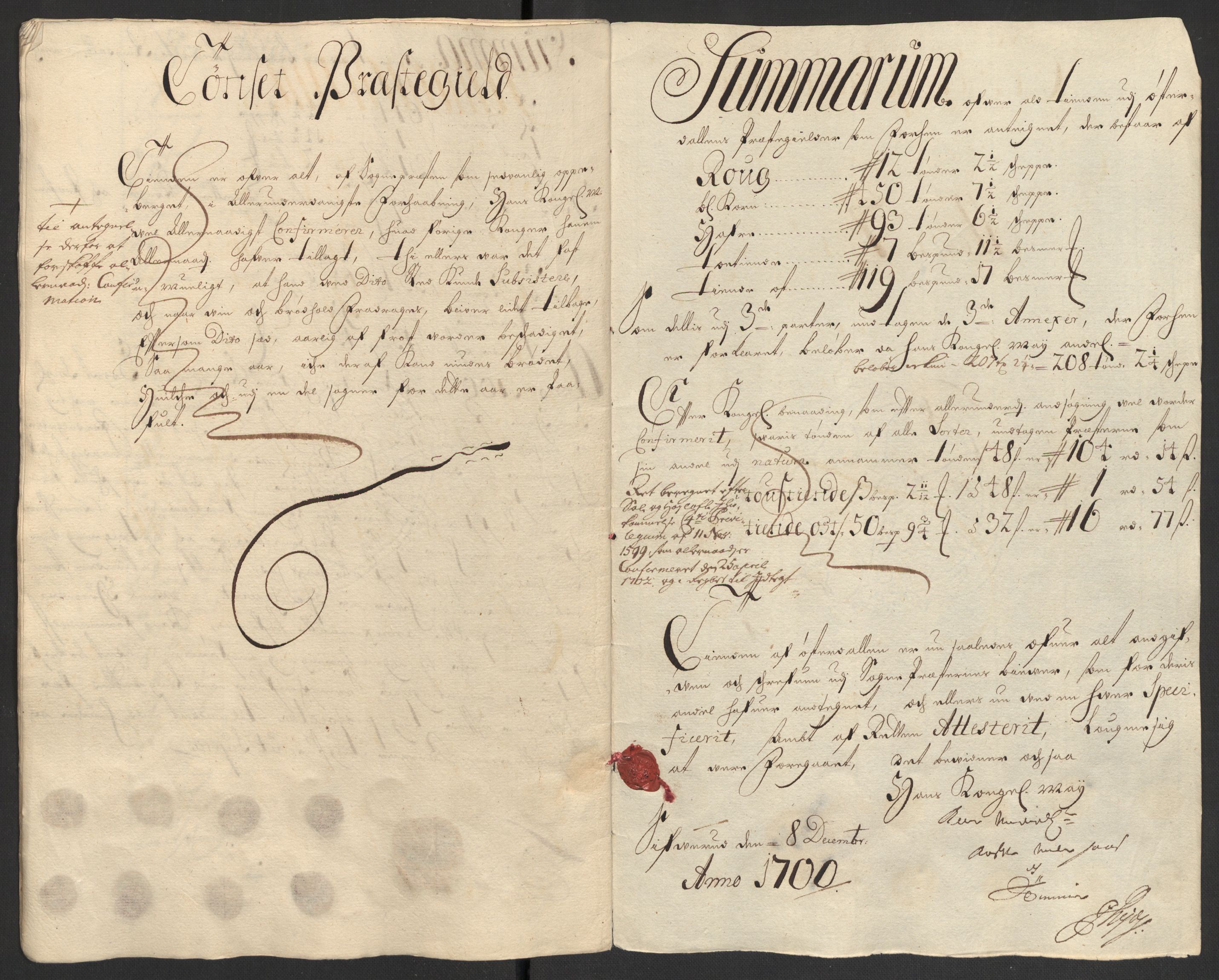 Rentekammeret inntil 1814, Reviderte regnskaper, Fogderegnskap, RA/EA-4092/R13/L0838: Fogderegnskap Solør, Odal og Østerdal, 1700, s. 77