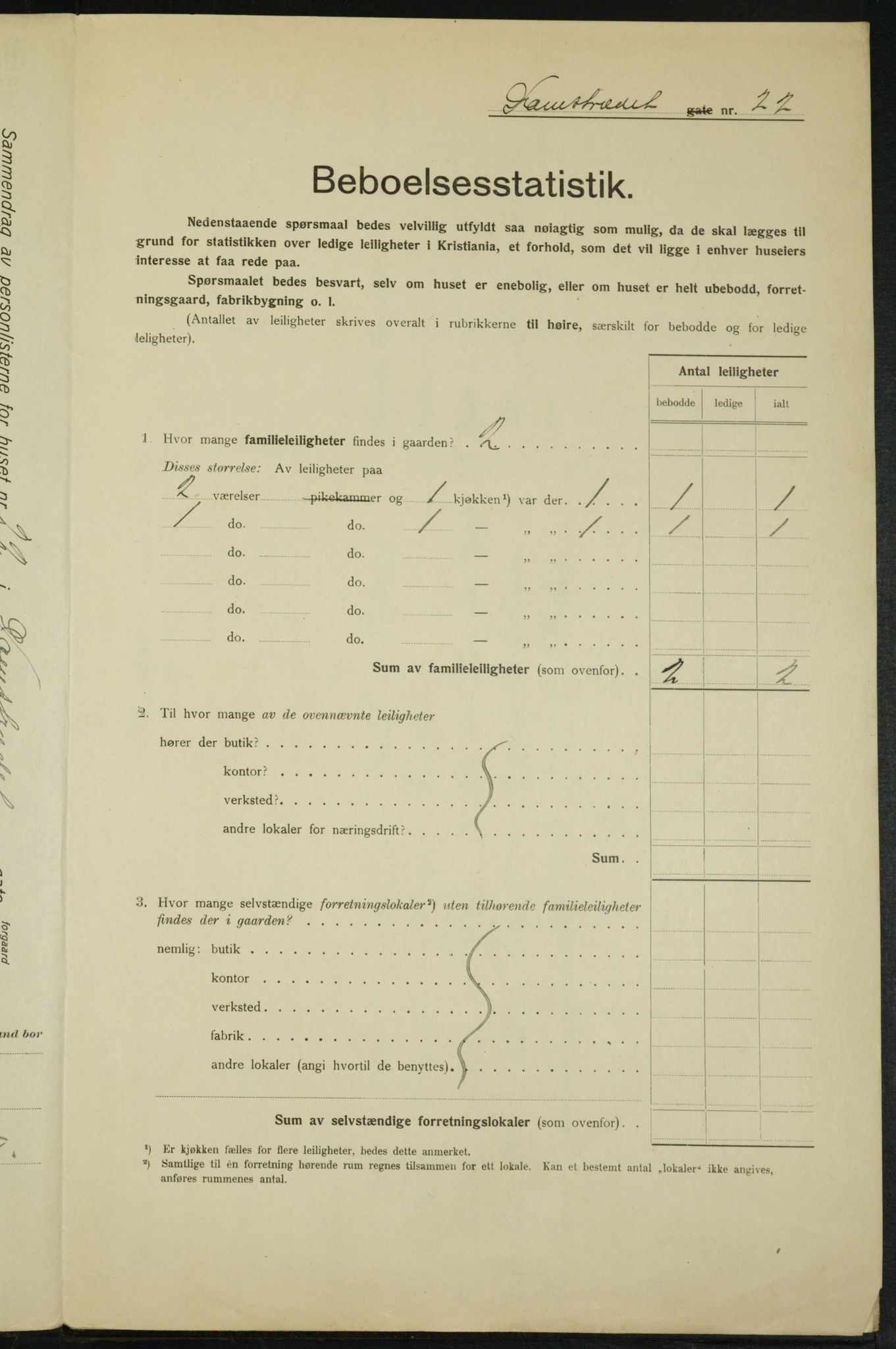 OBA, Kommunal folketelling 1.2.1915 for Kristiania, 1915, s. 14550