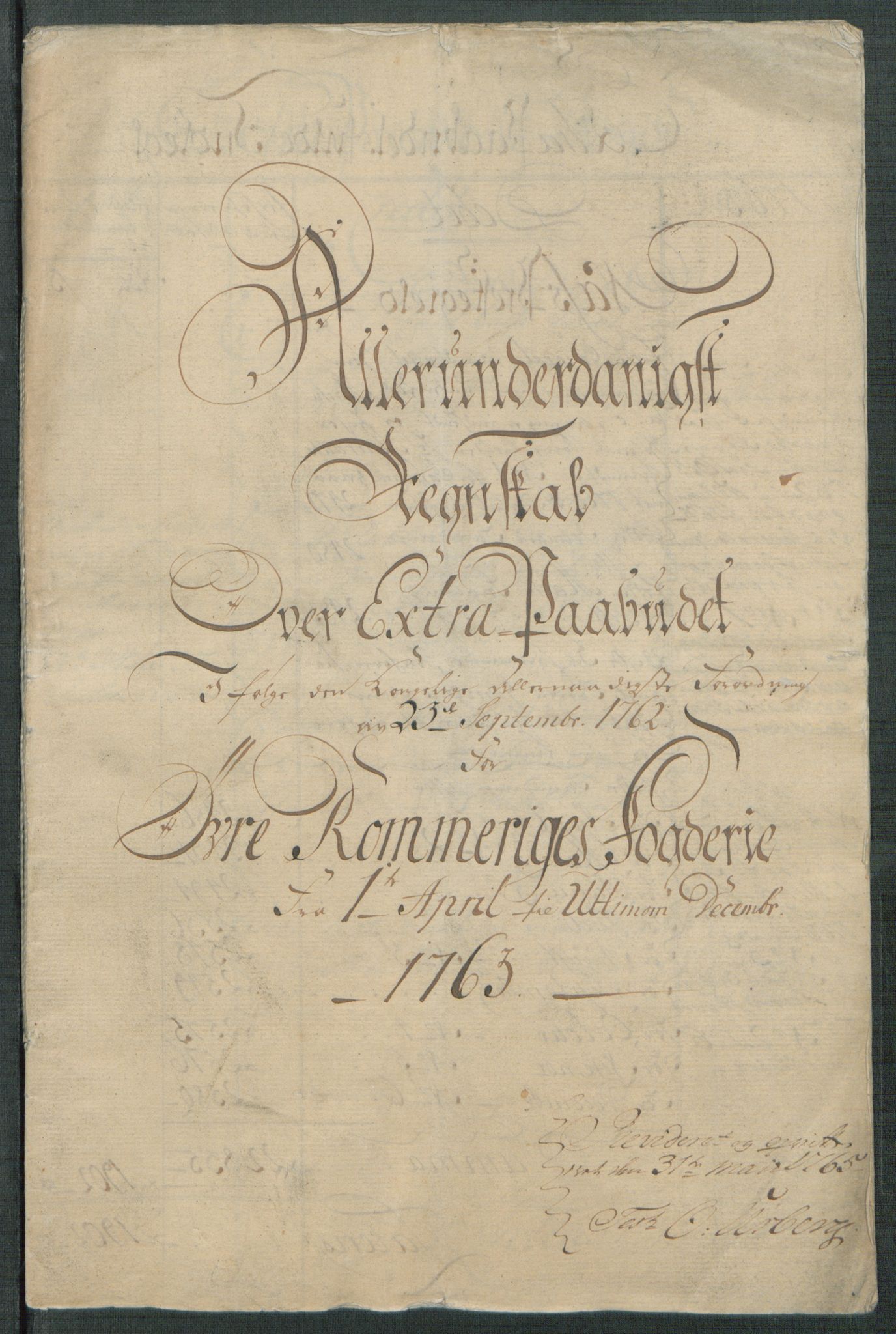 Rentekammeret inntil 1814, Reviderte regnskaper, Fogderegnskap, RA/EA-4092/R12/L0803: Ekstraskatten Øvre Romerike, 1763-1764, s. 5