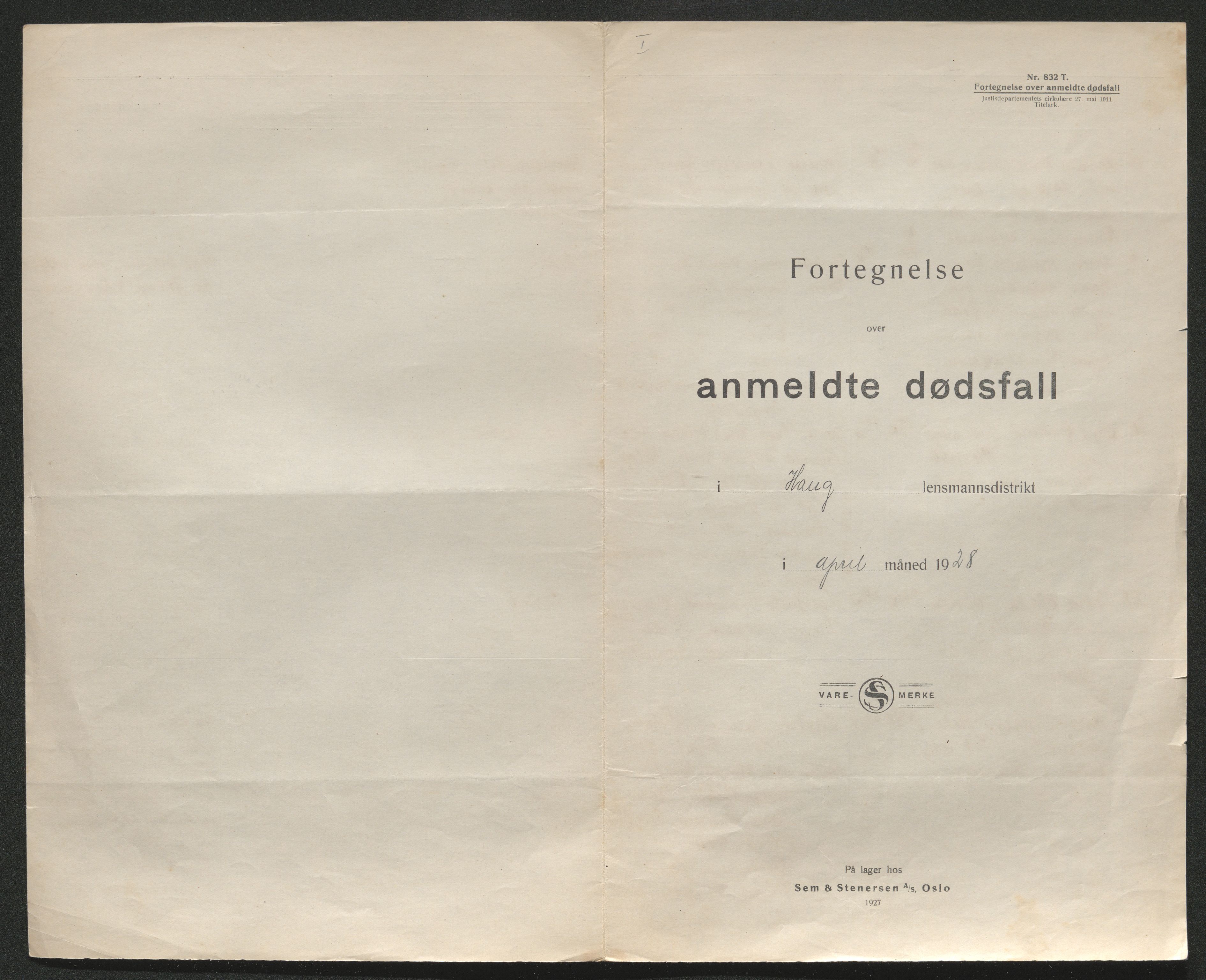 Eiker, Modum og Sigdal sorenskriveri, AV/SAKO-A-123/H/Ha/Hab/L0045: Dødsfallsmeldinger, 1928-1929, s. 168