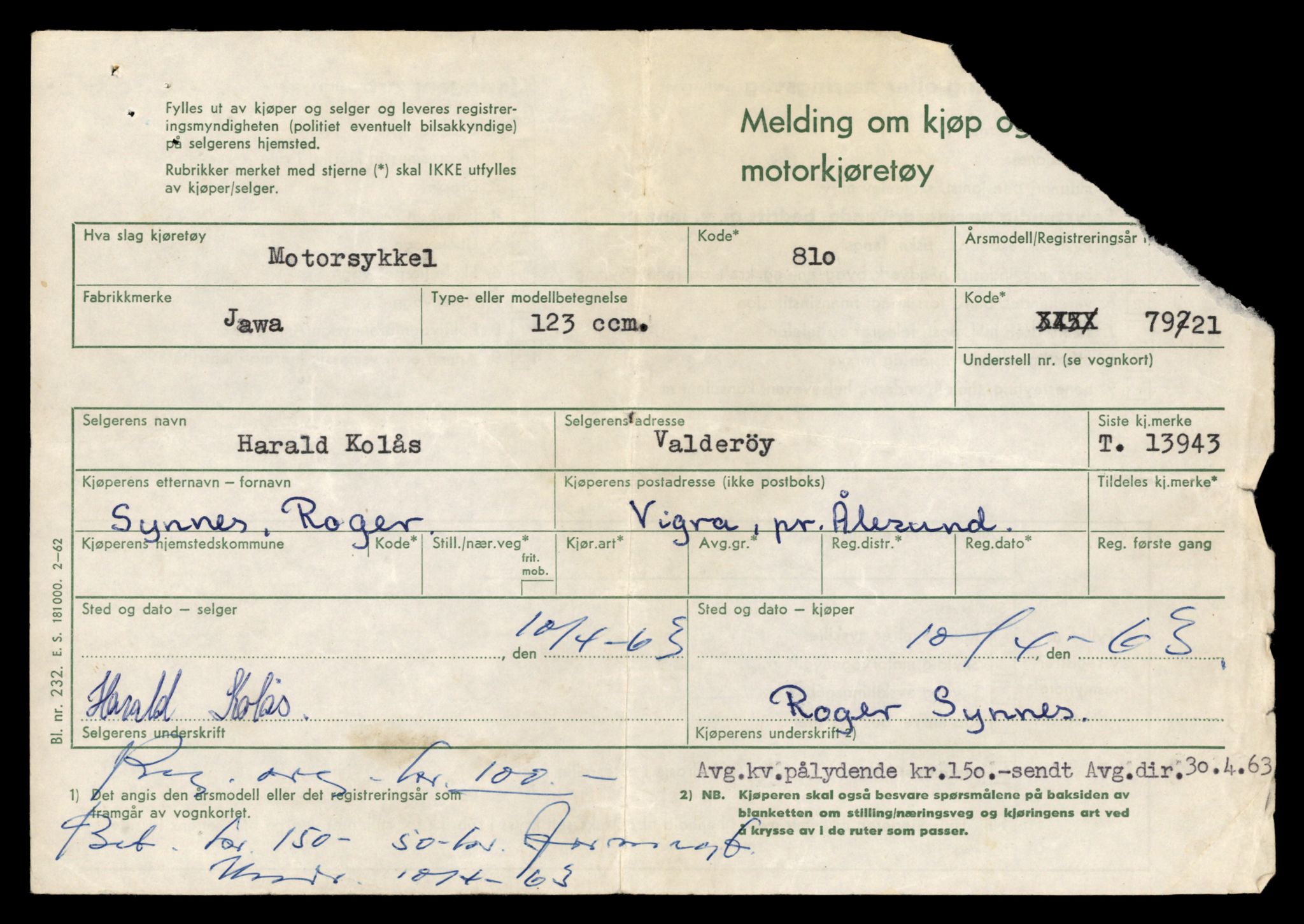 Møre og Romsdal vegkontor - Ålesund trafikkstasjon, AV/SAT-A-4099/F/Fe/L0042: Registreringskort for kjøretøy T 13906 - T 14079, 1927-1998, s. 642