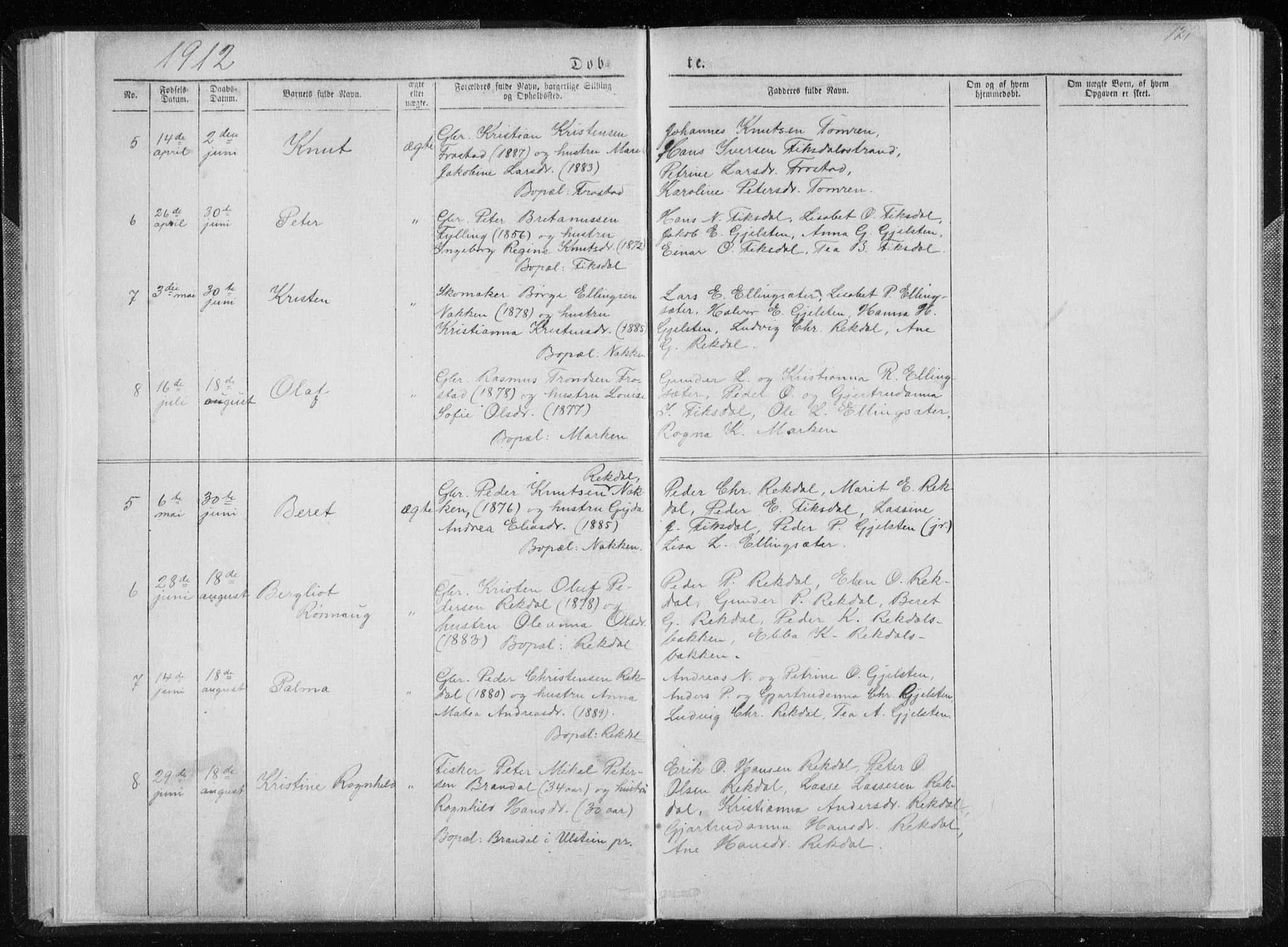 Ministerialprotokoller, klokkerbøker og fødselsregistre - Møre og Romsdal, AV/SAT-A-1454/540/L0541: Klokkerbok nr. 540C01, 1867-1920, s. 121