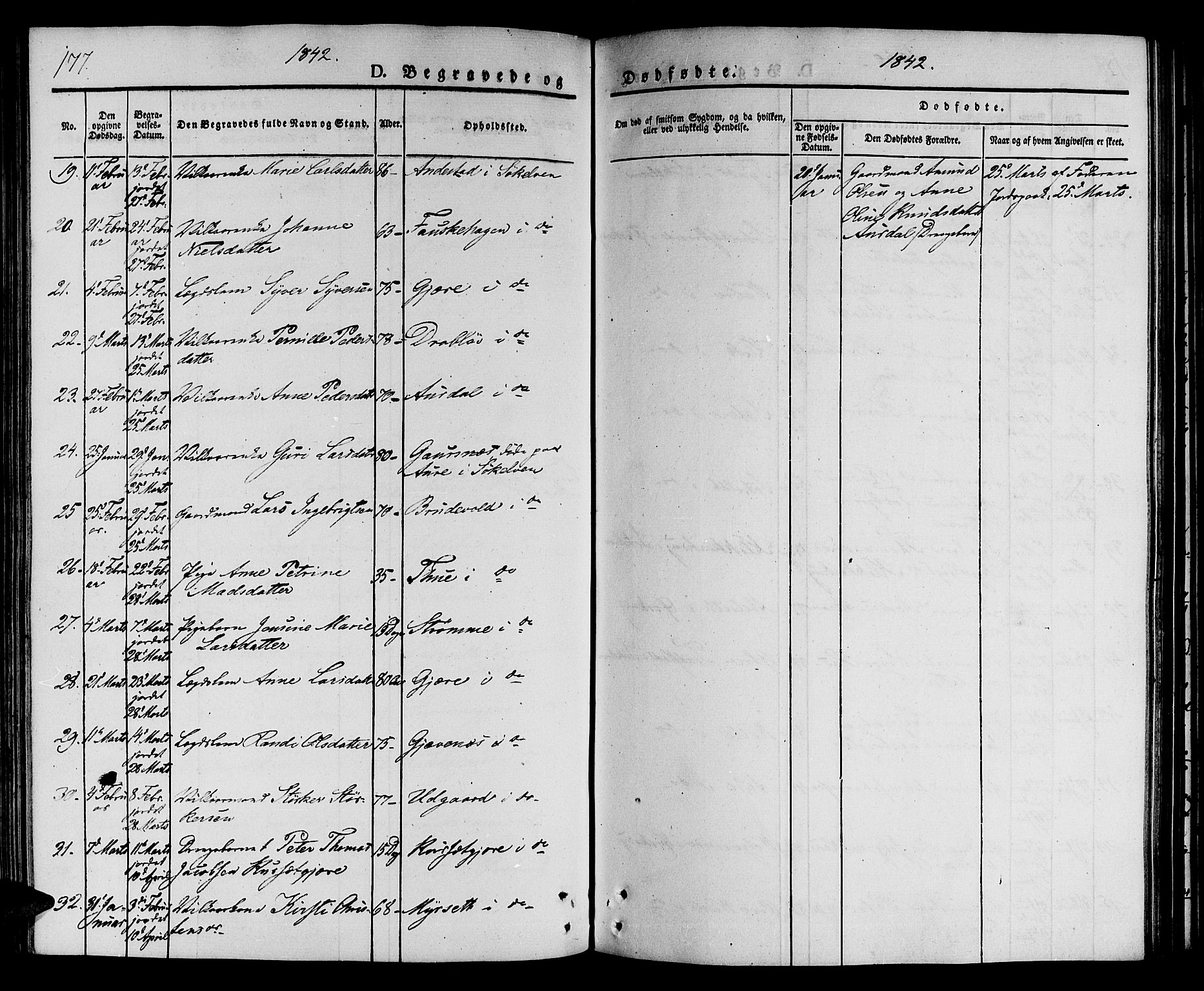 Ministerialprotokoller, klokkerbøker og fødselsregistre - Møre og Romsdal, AV/SAT-A-1454/522/L0311: Ministerialbok nr. 522A06, 1832-1842, s. 177