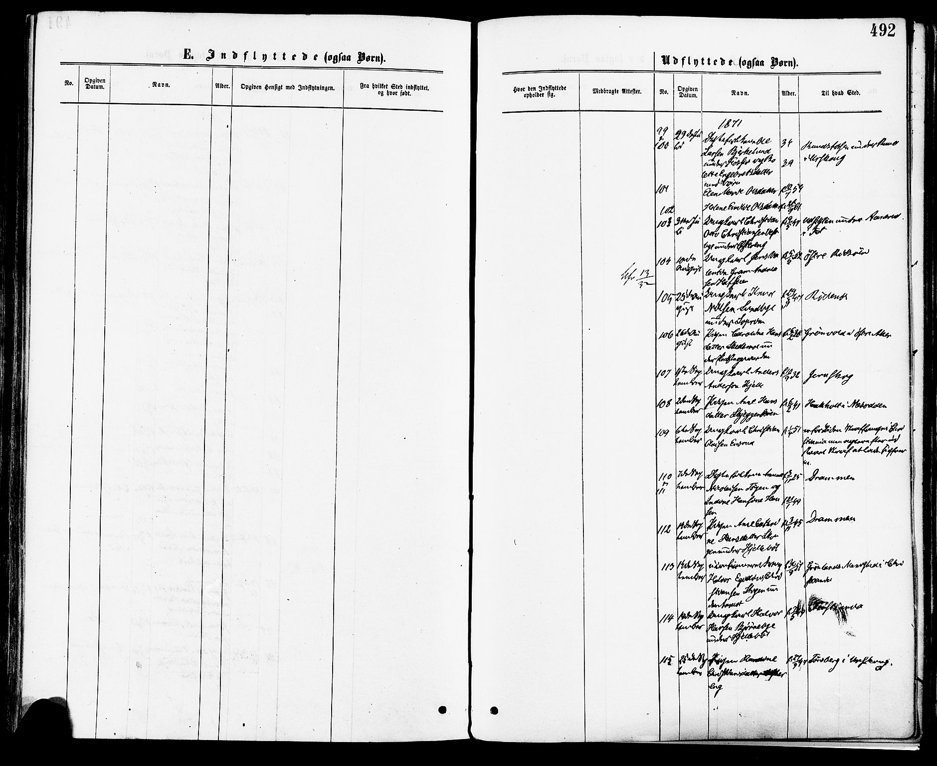 Høland prestekontor Kirkebøker, AV/SAO-A-10346a/F/Fa/L0012.a: Ministerialbok nr. I 12A, 1869-1879, s. 492