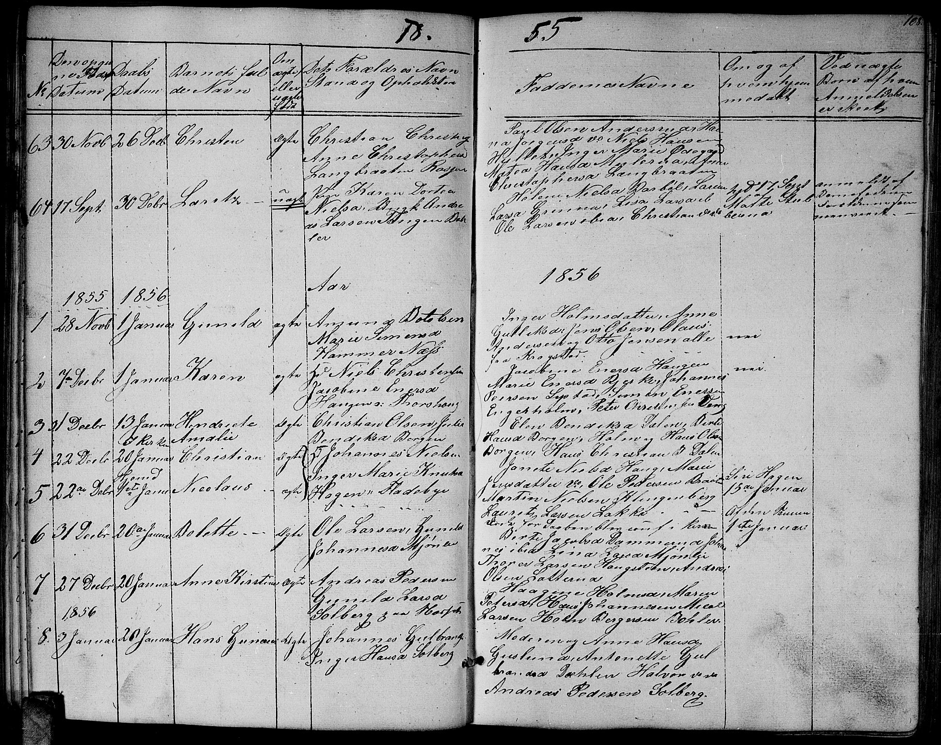 Enebakk prestekontor Kirkebøker, SAO/A-10171c/G/Ga/L0004: Klokkerbok nr. I 4, 1850-1866, s. 108