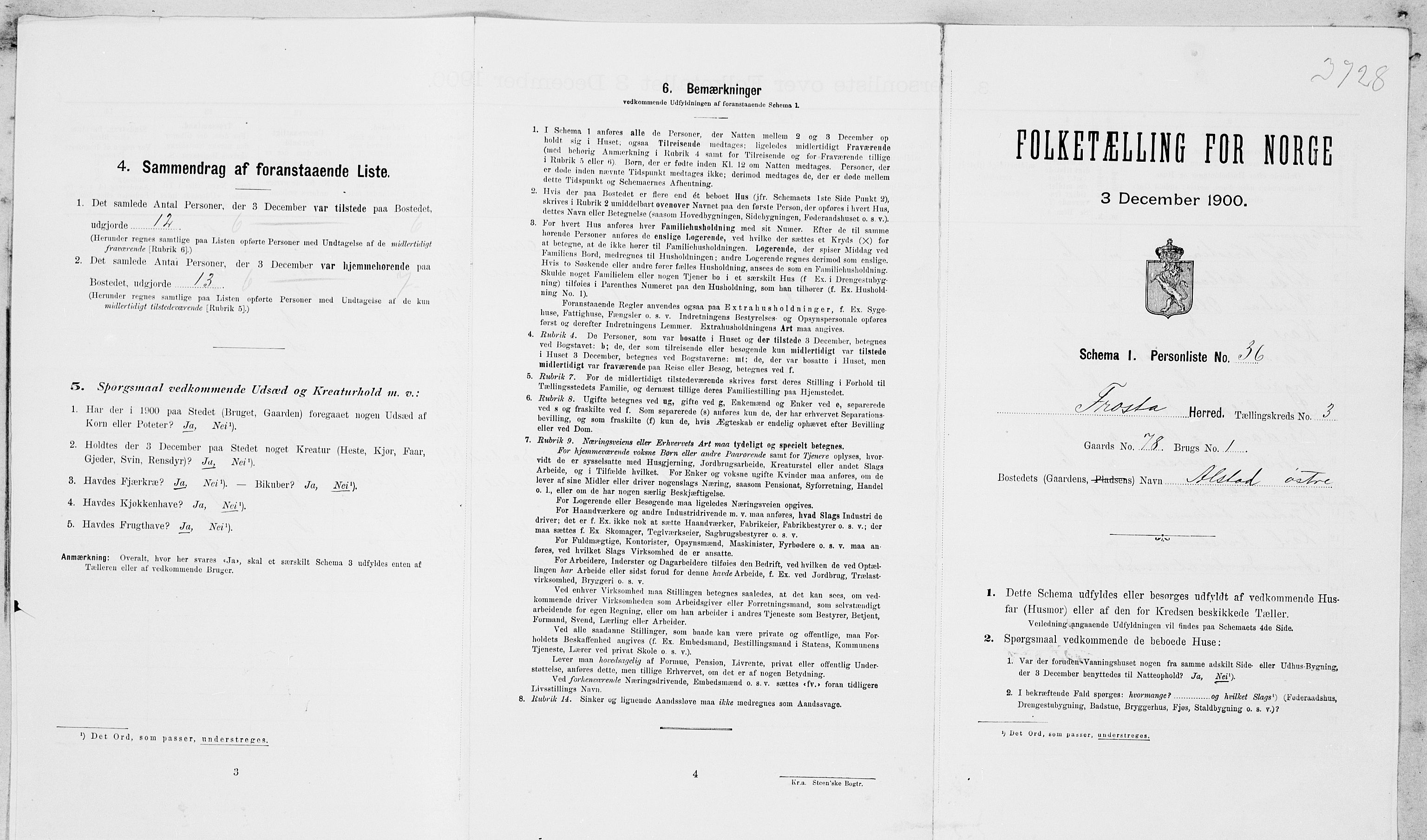 SAT, Folketelling 1900 for 1717 Frosta herred, 1900, s. 387