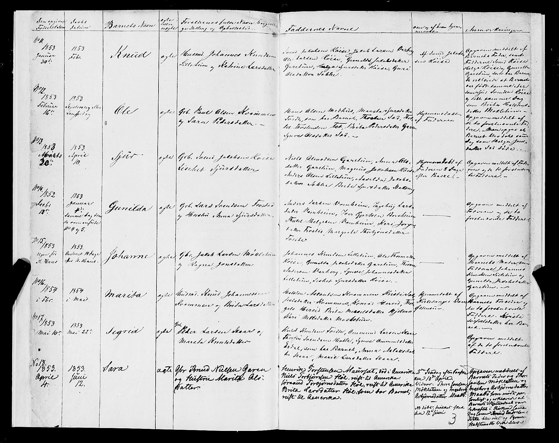 Ulvik sokneprestembete, SAB/A-78801/H/Haa: Ministerialbok nr. A 14, 1853-1864