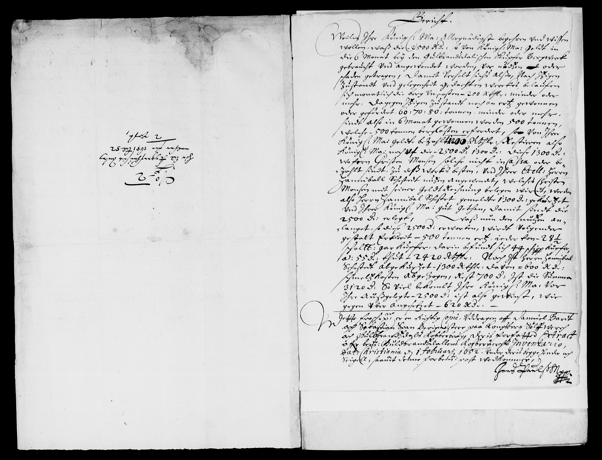 Rentekammeret inntil 1814, Reviderte regnskaper, Lensregnskaper, AV/RA-EA-5023/R/Rb/Rba/L0209: Akershus len, 1651-1653