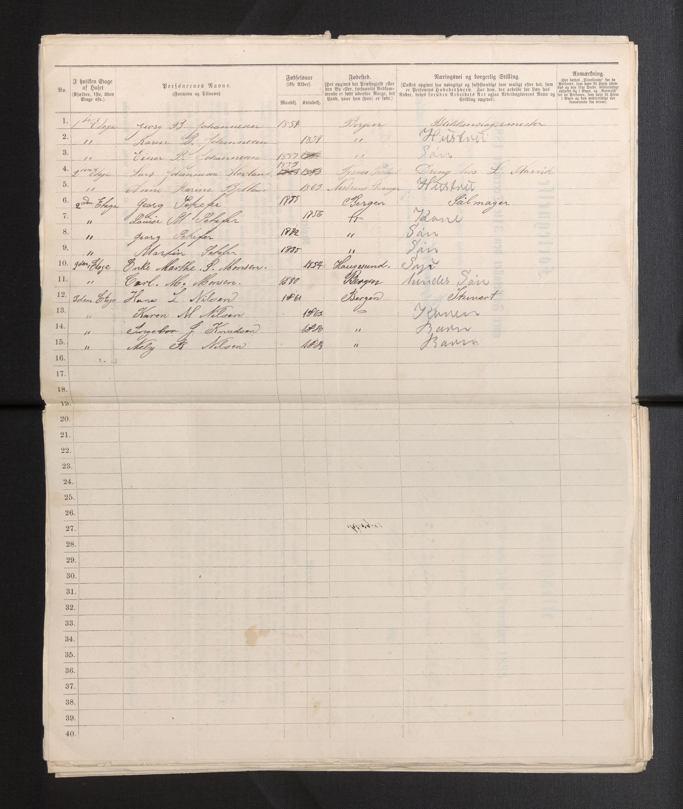 SAB, Folketelling 1885 for 1301 Bergen kjøpstad, 1885, s. 235