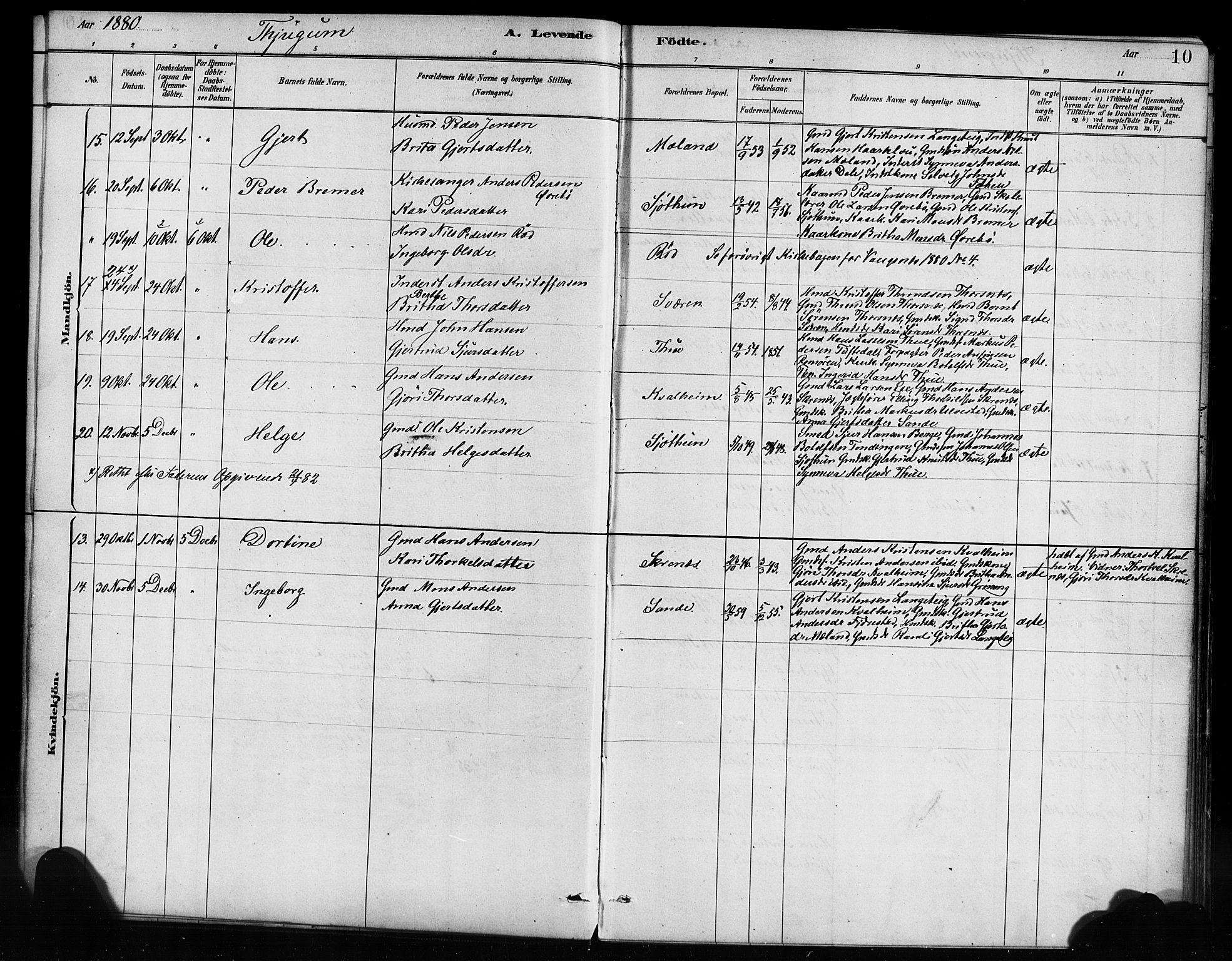Balestrand sokneprestembete, AV/SAB-A-79601/H/Haa/Haaa/L0004: Ministerialbok nr. A 4 / 1, 1879-1888, s. 10