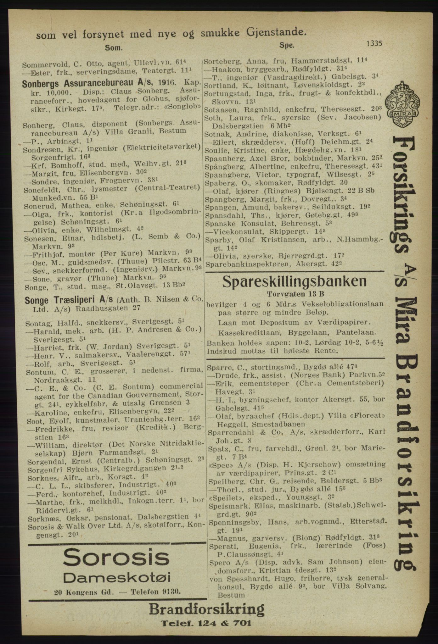 Kristiania/Oslo adressebok, PUBL/-, 1918, s. 1360